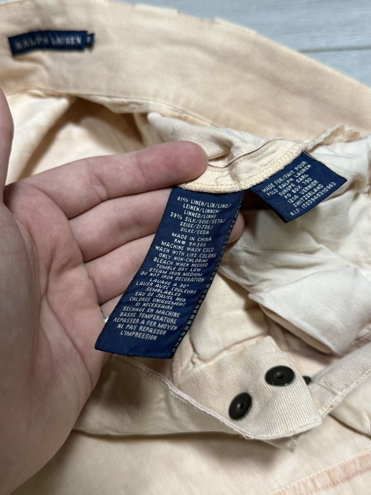 Polo Ralph Lauren POLO linen silk cargo miltipocket military style pants Size US 34 / EU 50 - 7 Thumbnail