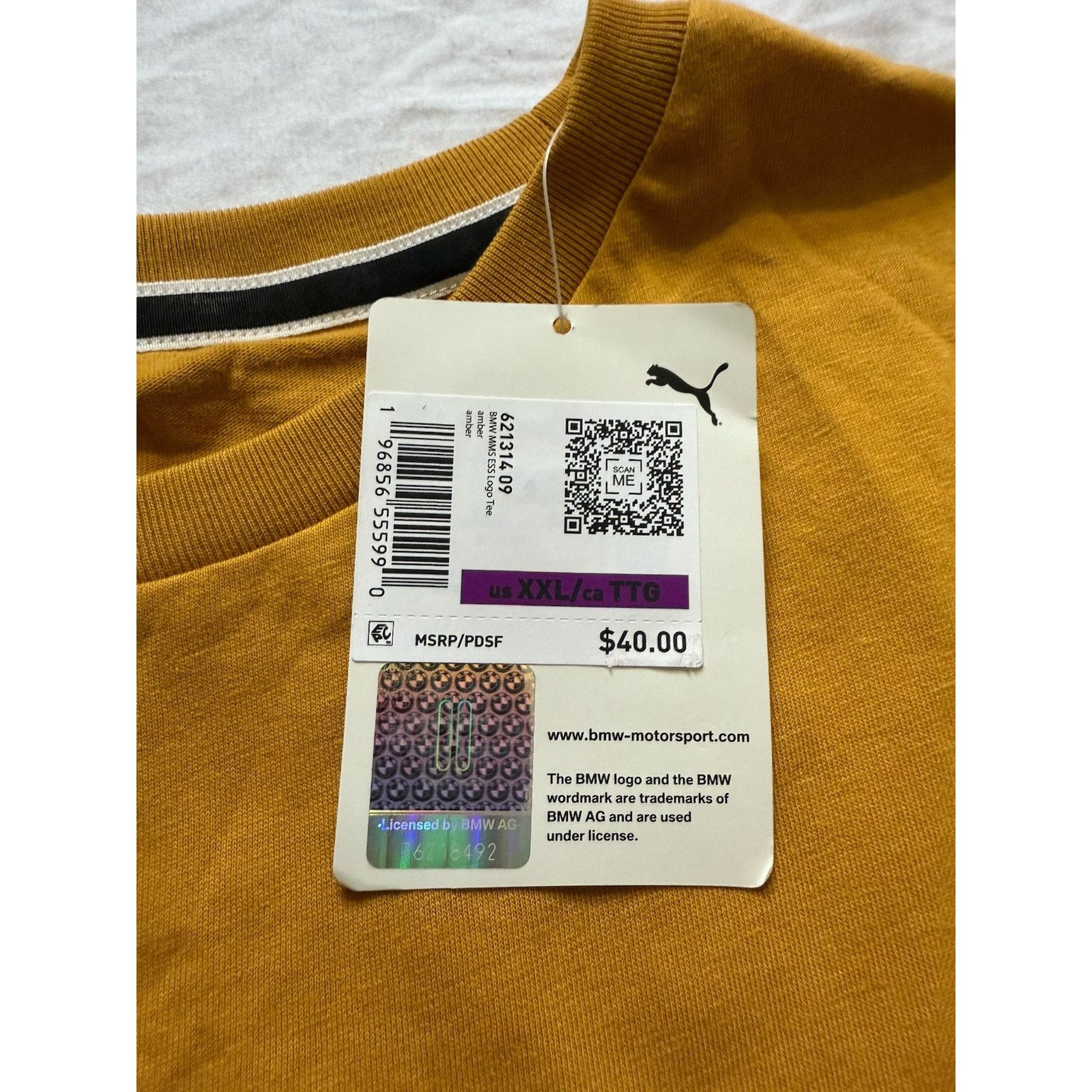 Puma NWT Puma BMW Motorsport Essential Logo Men's T Shirt Gold Size US XXL / EU 58 / 5 - 5 Thumbnail