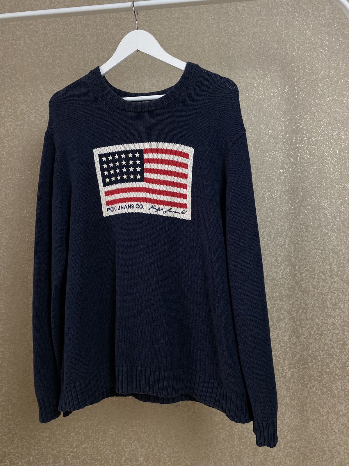Ralph Lauren Polo Jeans Co Heavy Knit Cotton 1/4 Zip Sweater