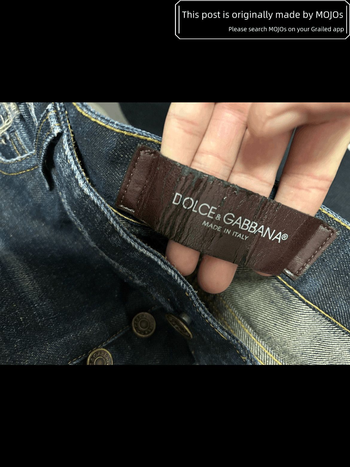 Dolce & Gabbana Sz 46 Dolce & Gabbana Runway Logo Leather Patch Denim Size US 30 / EU 46 - 8 Thumbnail