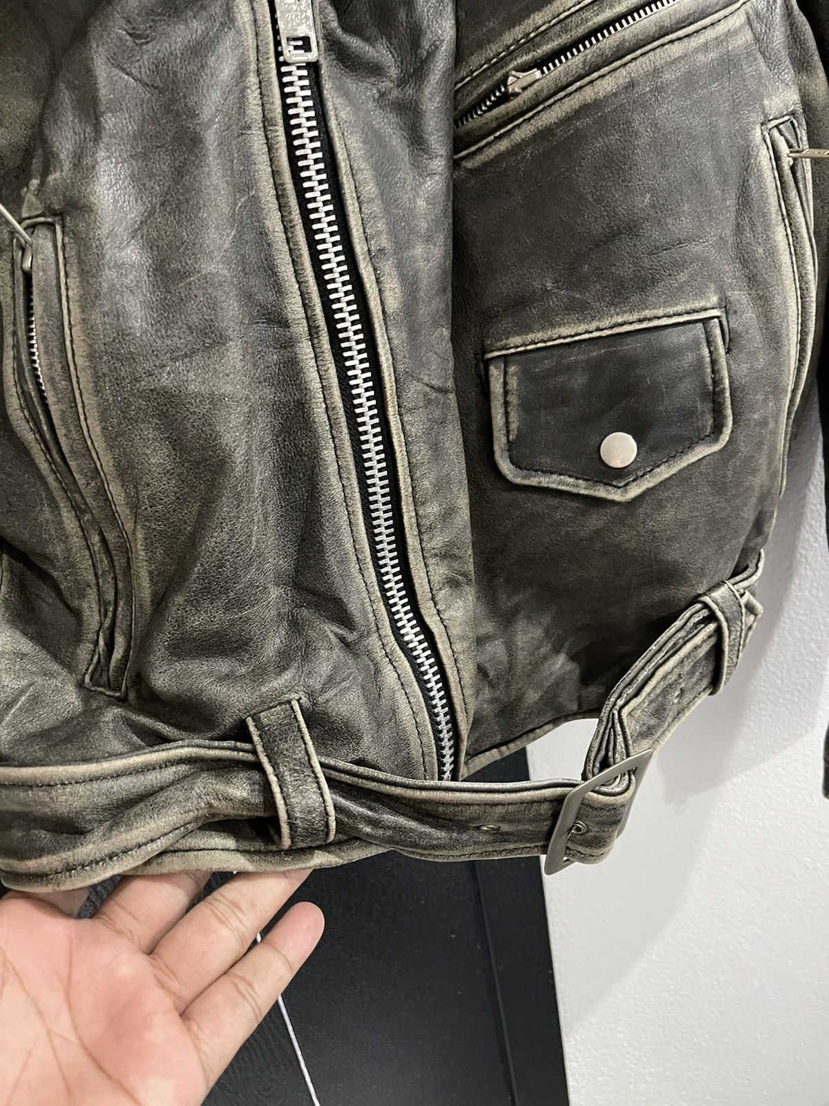 Japanese Brand Vintage On Time Real Leather Jacket Size US M / EU 48-50 / 2 - 10 Thumbnail