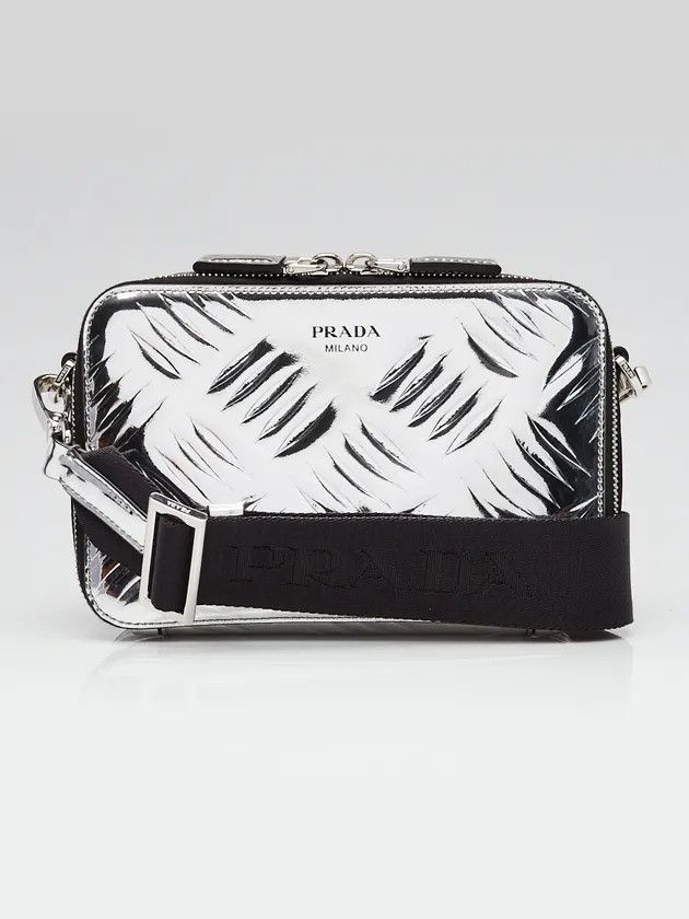 Prada o1mt1gz0225 Size: OS / Brique Belt Bag in Silver/Black Size ONE SIZE - 1 Thumbnail