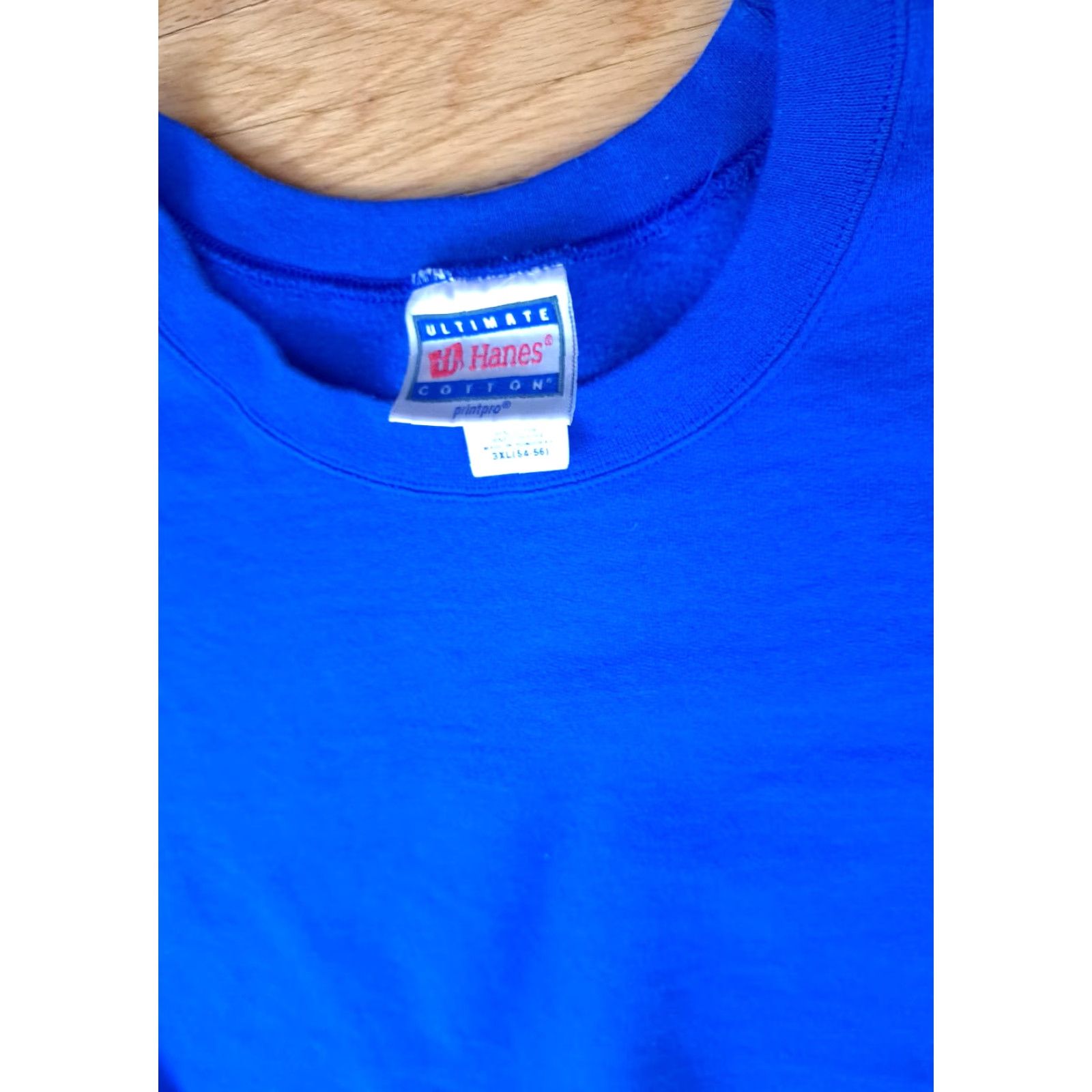 Hanes Hanes Ultimate Cotton Printpro Blue XL Sweatshirt Mens Pullover Cotton Solid Canvas 3 X-Large Blue Sweatshirt Mens Size US XL / EU 56 / 4 - 4 Thumbnail