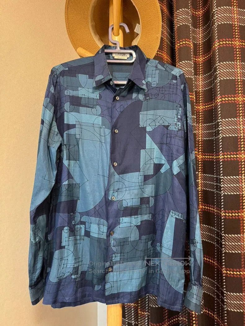 Hermes Hermes Silk Cotton Printed Shirt. Size US M / EU 48-50 / 2 - 1 Thumbnail
