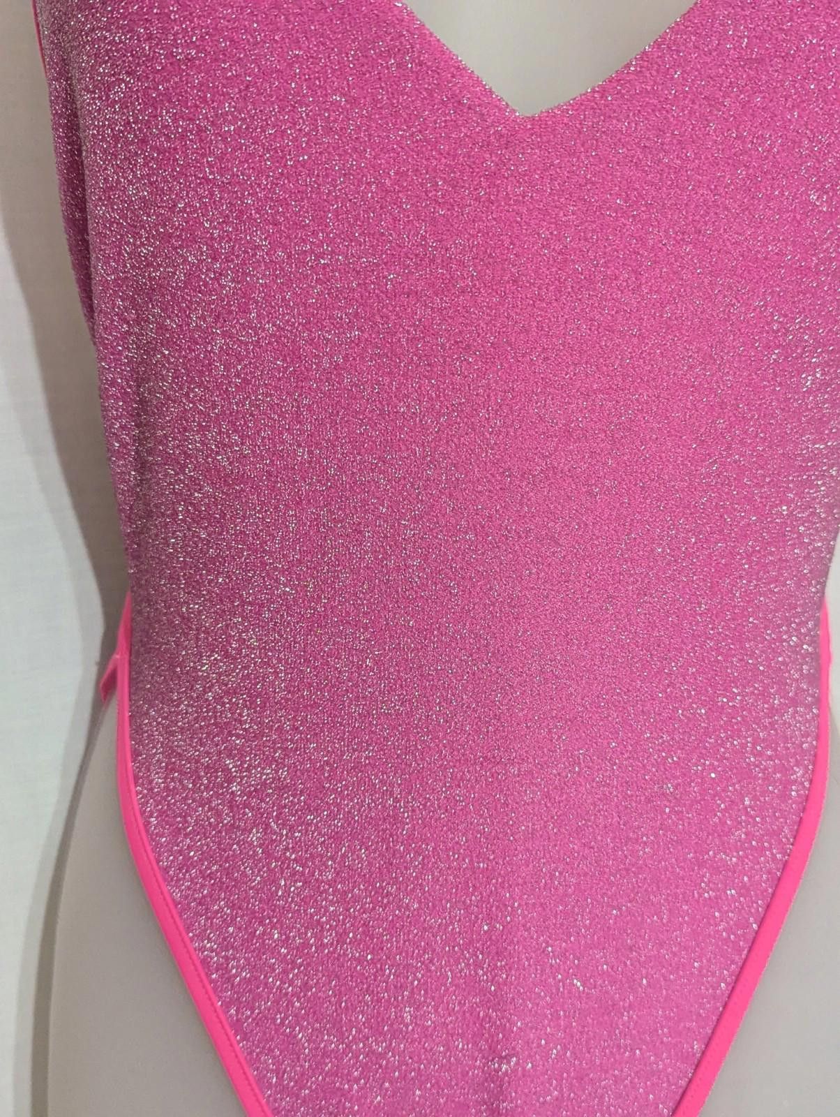 Free People x free-est Amber One Piece Swimsuit Sparkly Hot Pink Sz M Size ONE SIZE - 3 Thumbnail