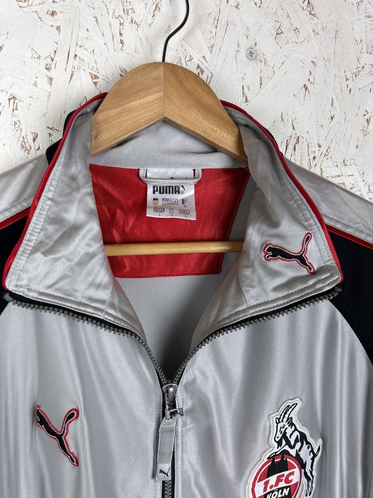 Puma 90s Vintage Puma 1. FC Koln 1998/99 Soccer Tracksuit Jacket Size US L / EU 52-54 / 3 - 10 Thumbnail