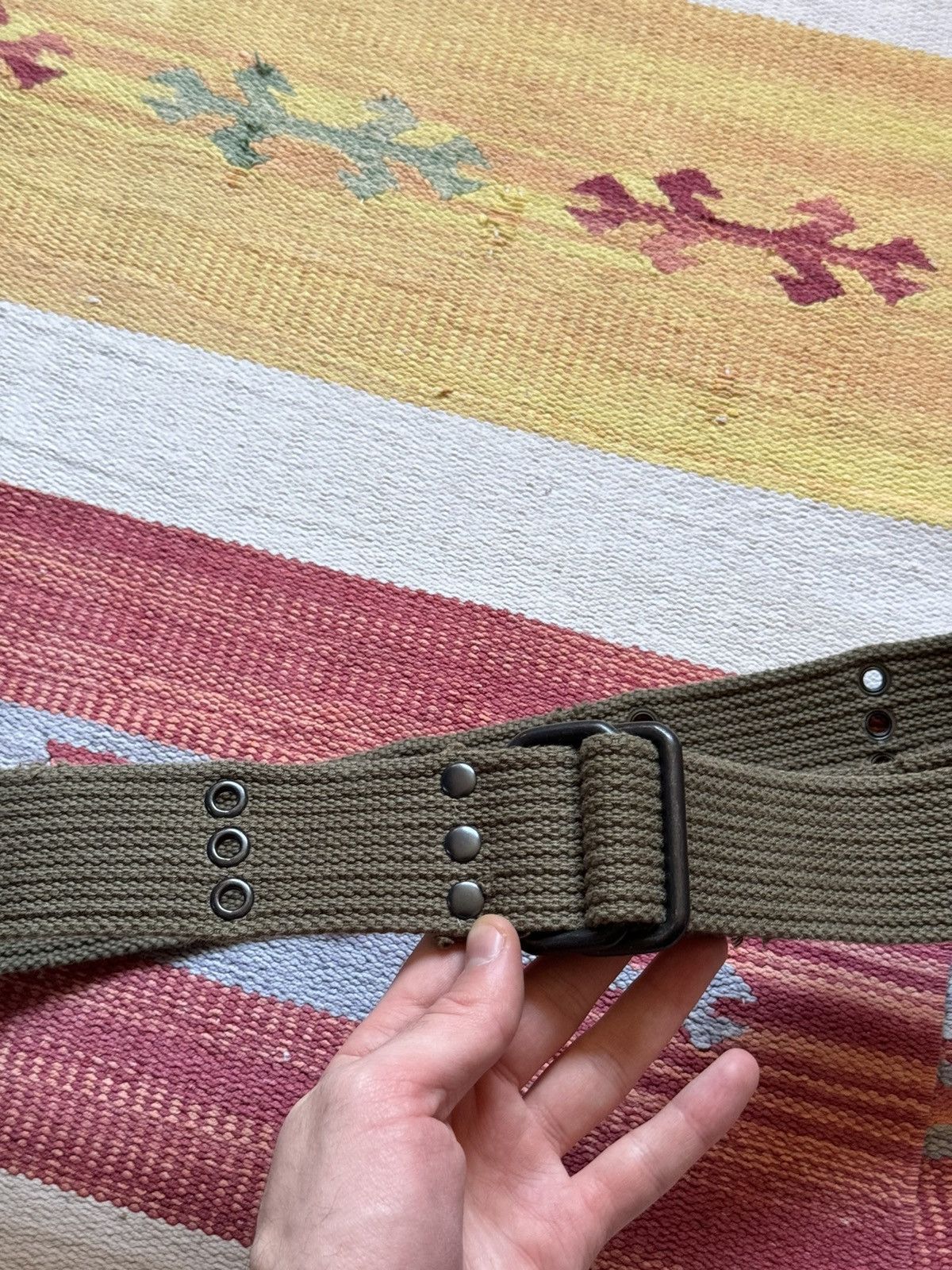 Vintage Vintage 00’s USA y2k Military Khaki Japanese Belt Size ONE SIZE - 2 Thumbnail