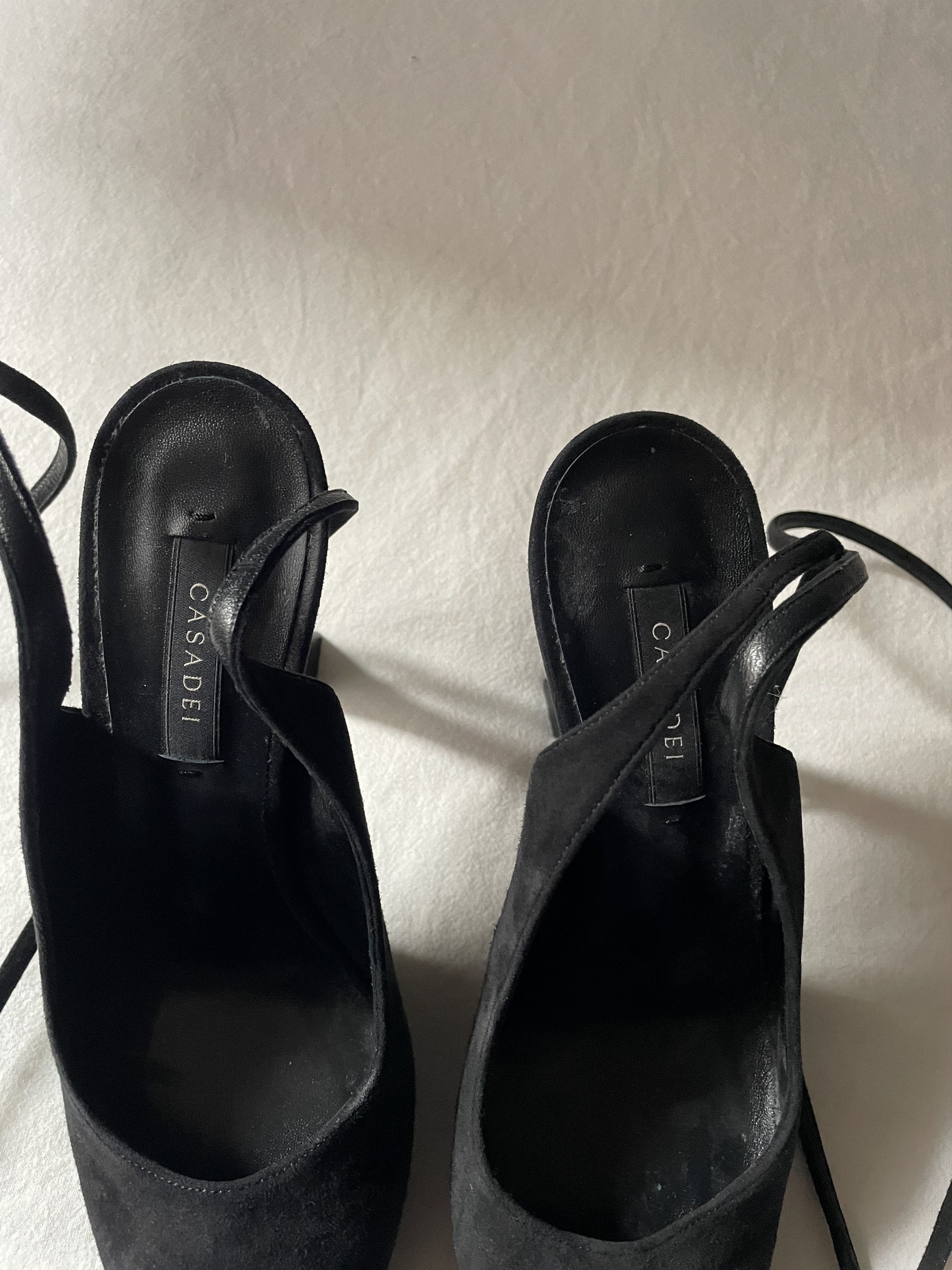 Casadei Casadei Black Suede Shoes Size US 7 / IT 37 - 2 Thumbnail