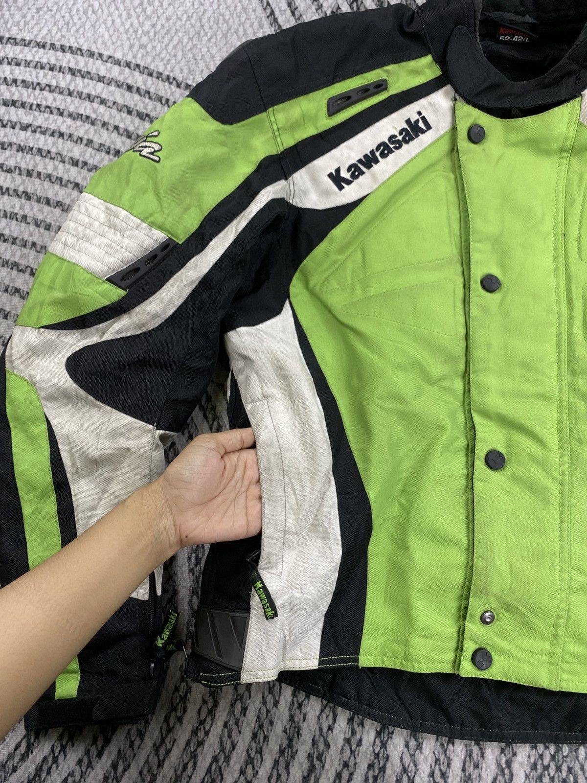 ICON Motorsports Vintage Kawasaki Ninja Protection Motorsport Racing Jacket Size US M / EU 48-50 / 2 - 8 Thumbnail