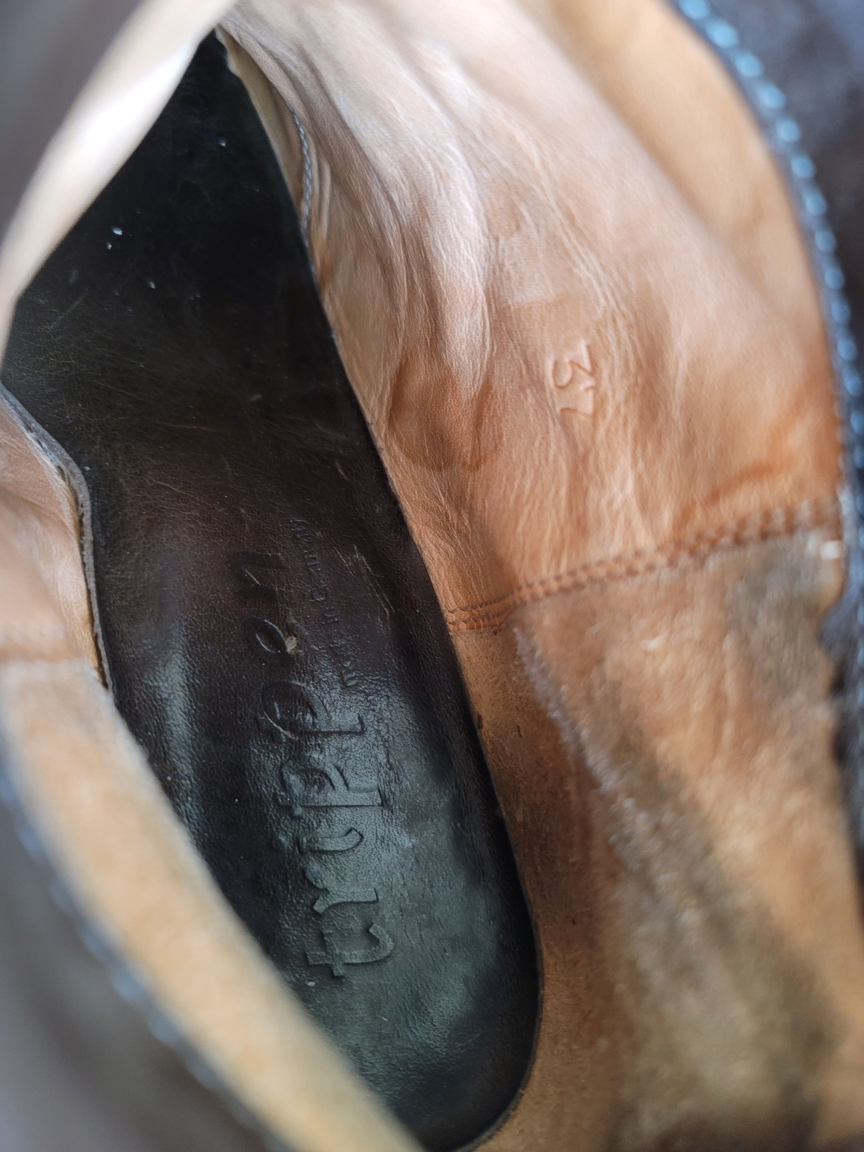 Trippen Trippen Brown Leather Platform Ankle Boots Sz 37 US 6.5-7. Size US 7 / IT 37 - 12 Thumbnail