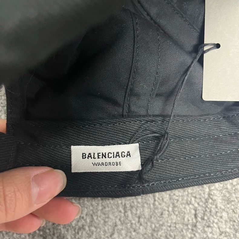 Balenciaga Balenciaga Black monogrammed embroidered logo baseball cap Size ONE SIZE - 5 Thumbnail