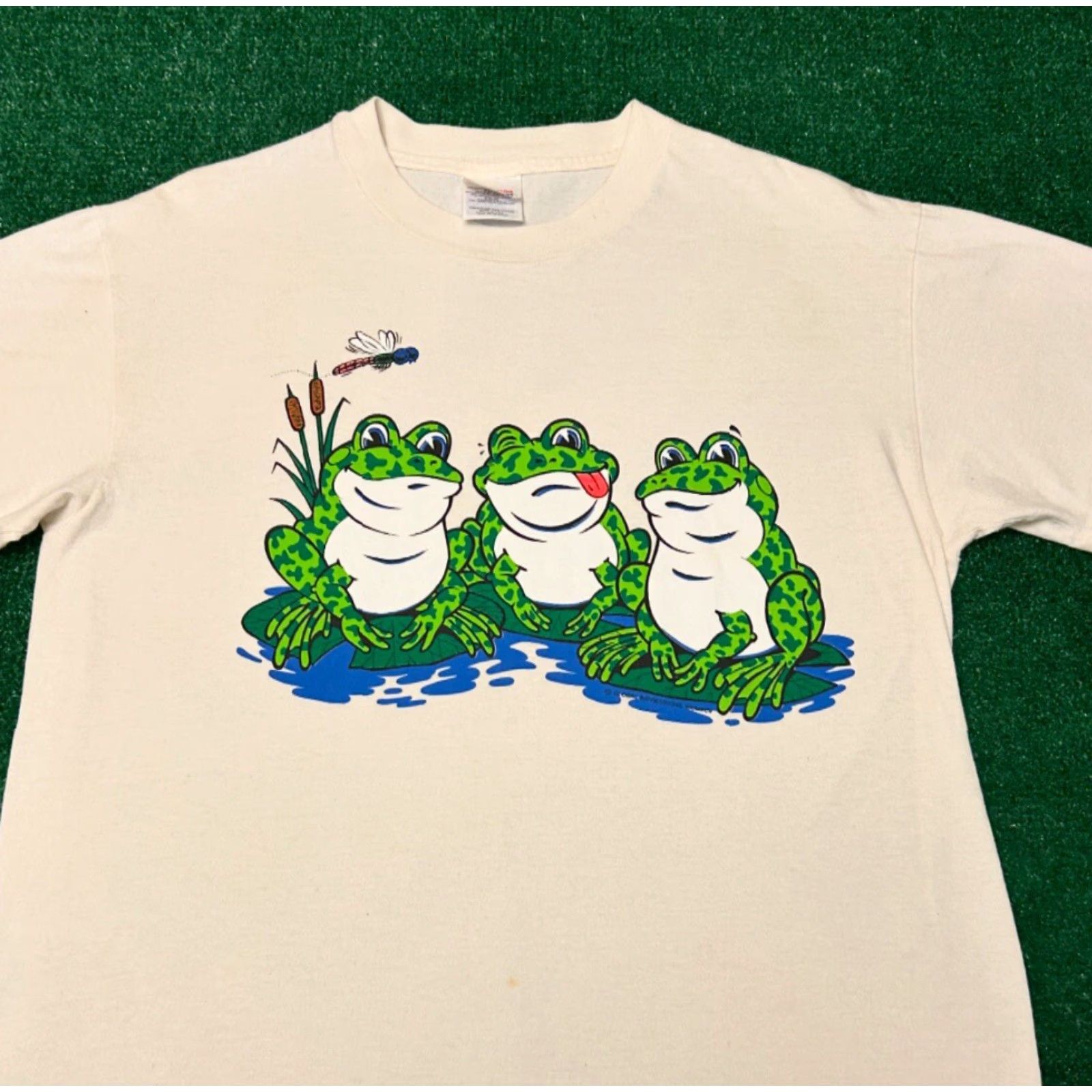 Doublet VINTAGE 90s Frog Nature Art Cartoon Double Sided VTG Shirt Mens Size Large USA Size US L / EU 52-54 / 3 - 4 Thumbnail