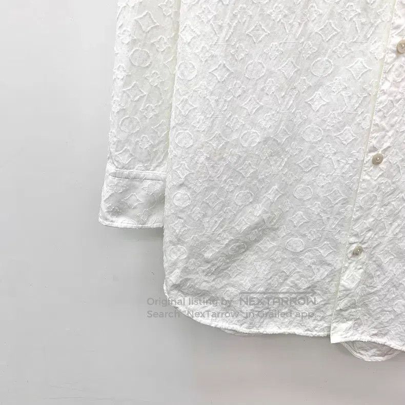 Louis Vuitton Louis Vuitton 24 white logo presbyopic embroidered cotton Size XXS / US 00 / IT 34 - 4 Thumbnail