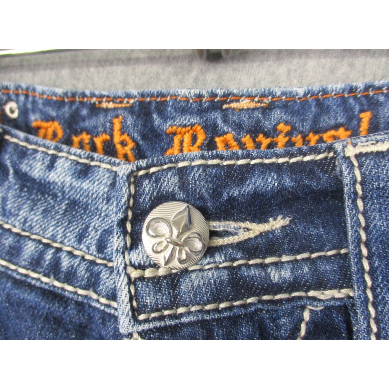 Vintage Rock Revival Jeans Womens 29 Blue Emilie Boyfriend Distressed Selvedge Size 29" - 3 Thumbnail