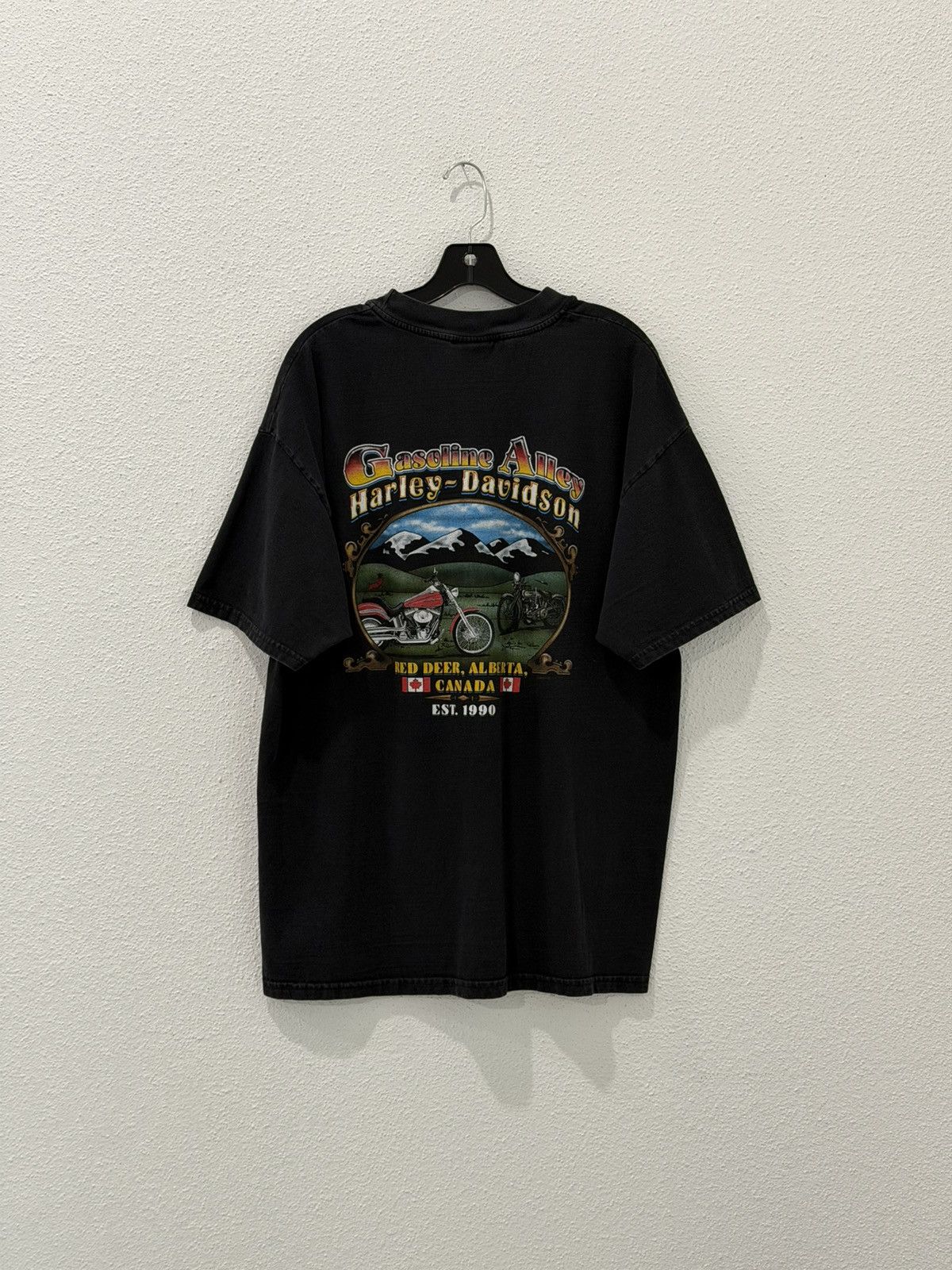 Harley Davidson Vintage 90s Harley Davidson Red Deer, Alberta Canada XL USA Size US XL / EU 56 / 4 - 1 Thumbnail