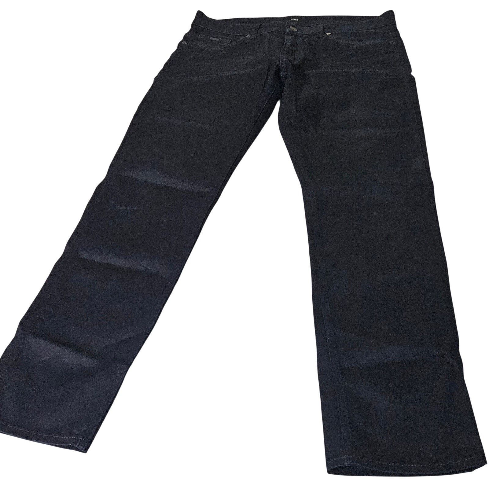 Hugo Boss BOSS Hugo Boss Mens Dark Jeans Finest Italian Fabric 33x30 Size US 33 - 1 Thumbnail