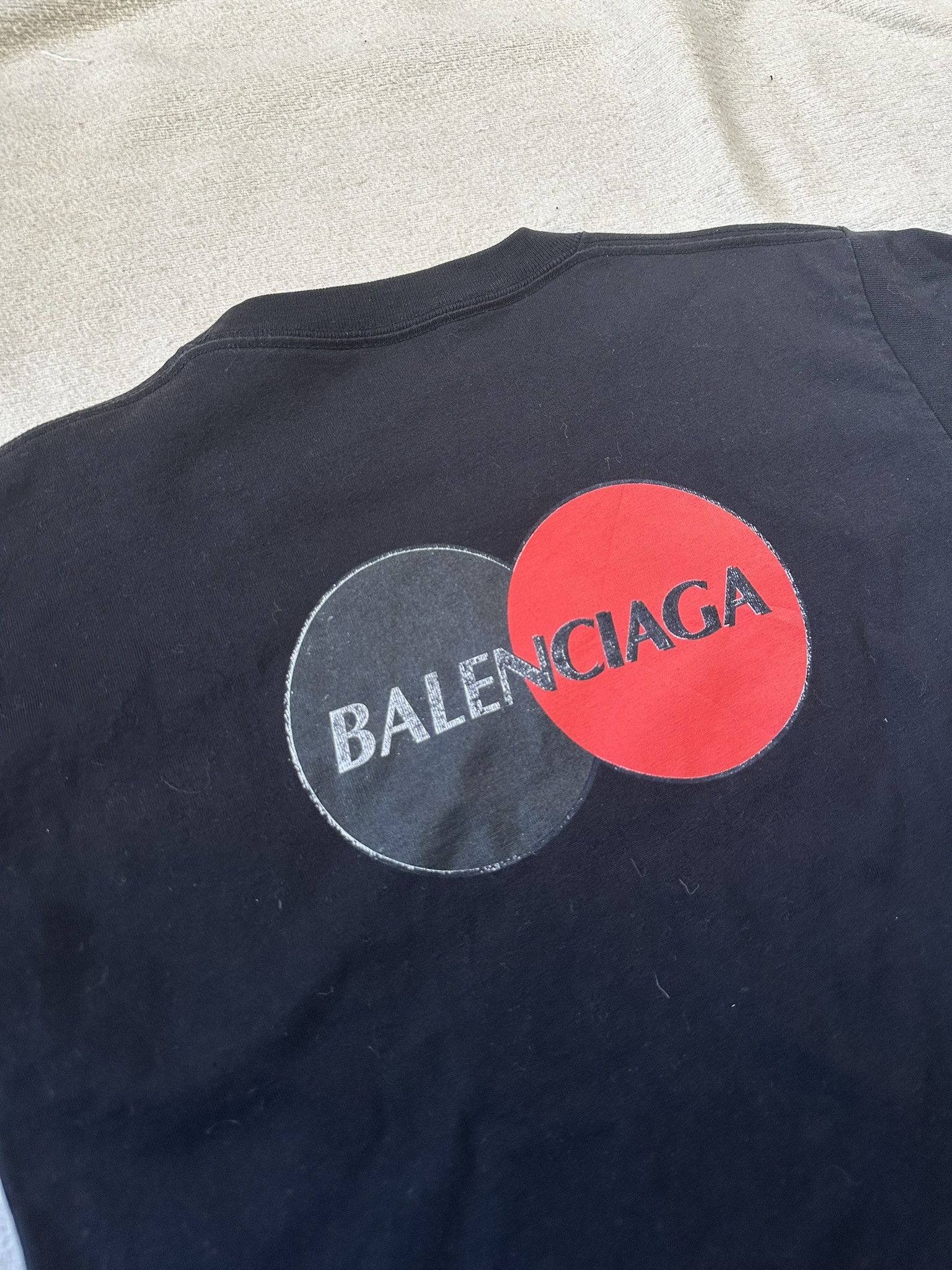 Balenciaga Balenciaga T-Shirt Mastercard Back Logo Print Black Size M / US 6-8 / IT 42-44 - 10 Thumbnail