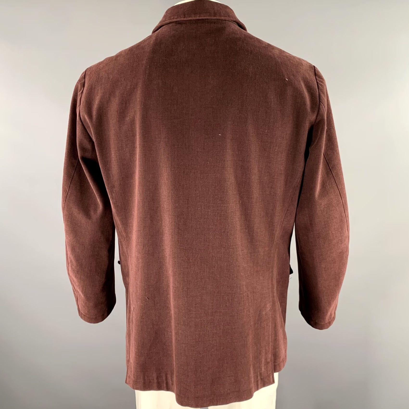 Loro Piana LORO PIANA Jacket Mens XL Burgundy Size Cotton Zip Size US XL / EU 56 / 4 - 4 Thumbnail