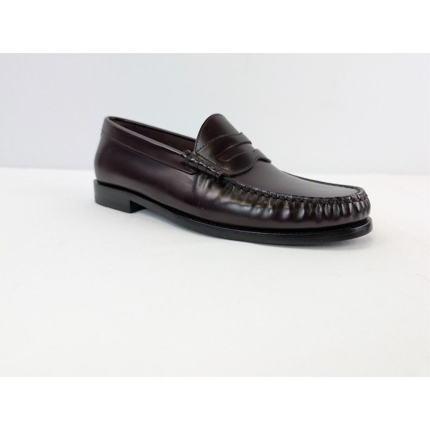 Celine o1rshd1 Luco Polished Calfskin Loafer Boots in Burgundy 40 Size US 7 / EU 40 - 2 Thumbnail