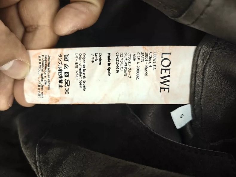 Loewe LOEWE A full leather coat with a logo on the chest Size S / US 4 / IT 40 - 3 Thumbnail
