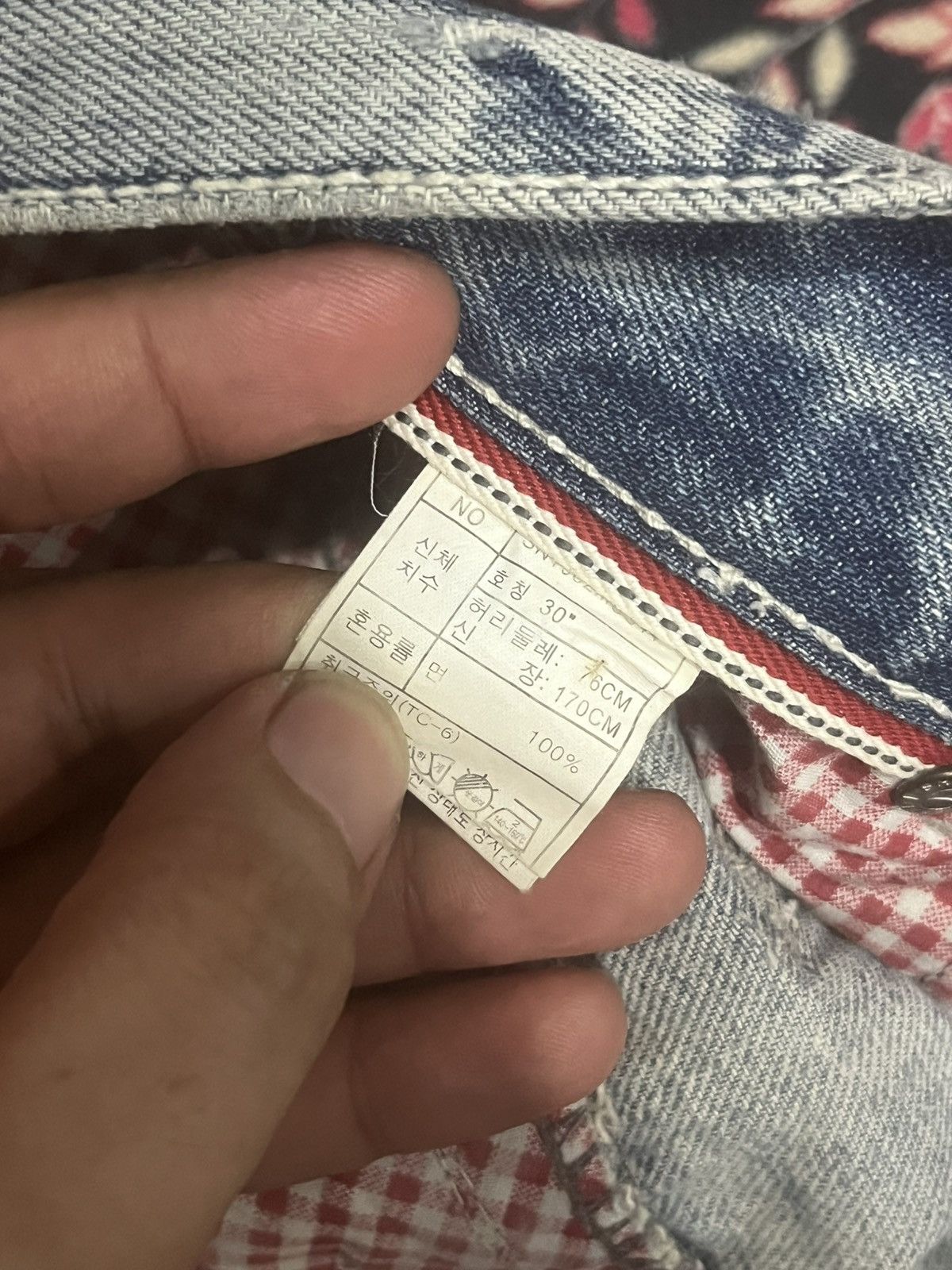 Japanese Brand Japanese Brand Shame Jeans Sashiko Patch Stitch Light Denim Size US 30 / EU 46 - 16 Thumbnail