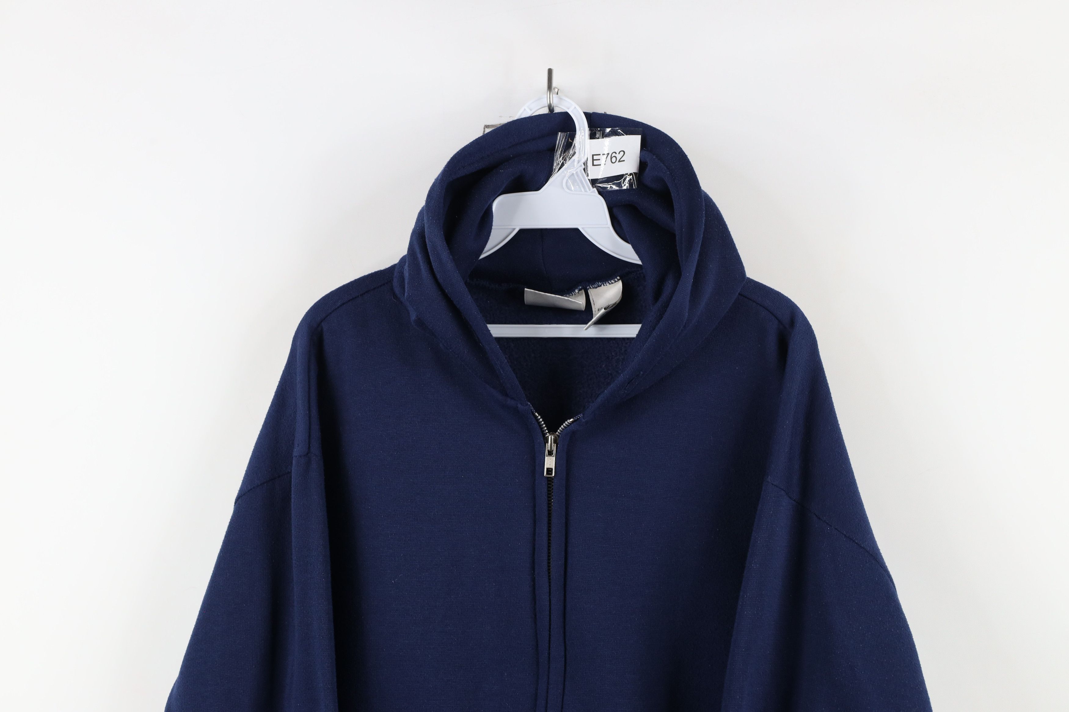 Vintage Vintage 80s 90s Streetwear Blank Full Zip Hoodie Sweatshirt Size US L / EU 52-54 / 3 - 2 Thumbnail