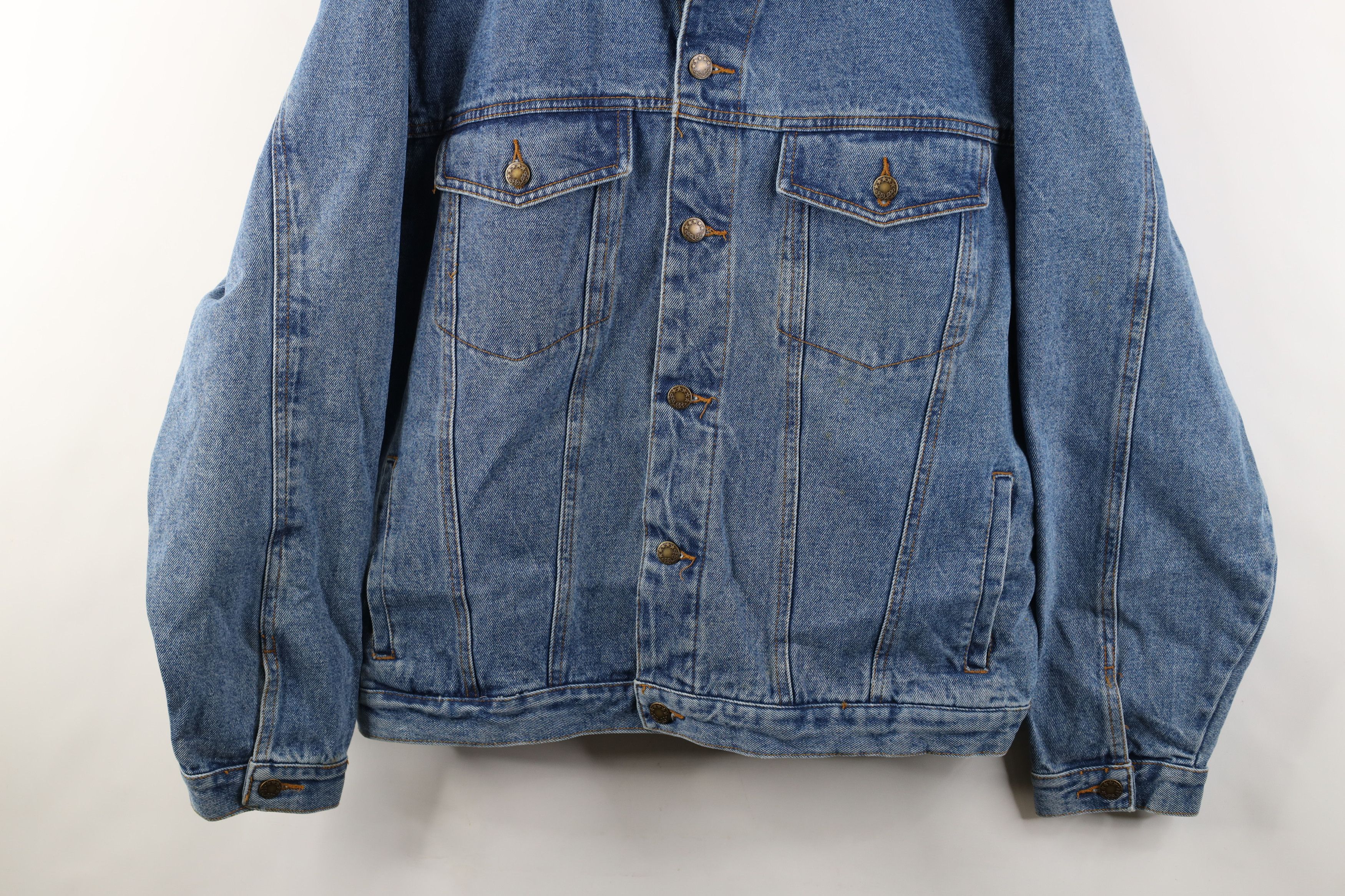 Vintage Vintage 90s Streetwear Denim Jean Trucker Jacket Blue Size US L / EU 52-54 / 3 - 3 Thumbnail