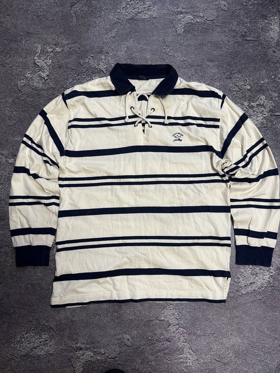 Paul & Shark × Vintage Vintage Paul Shark Rugby Polo Shirt 90s Size US L / EU 52-54 / 3 - 1 Thumbnail