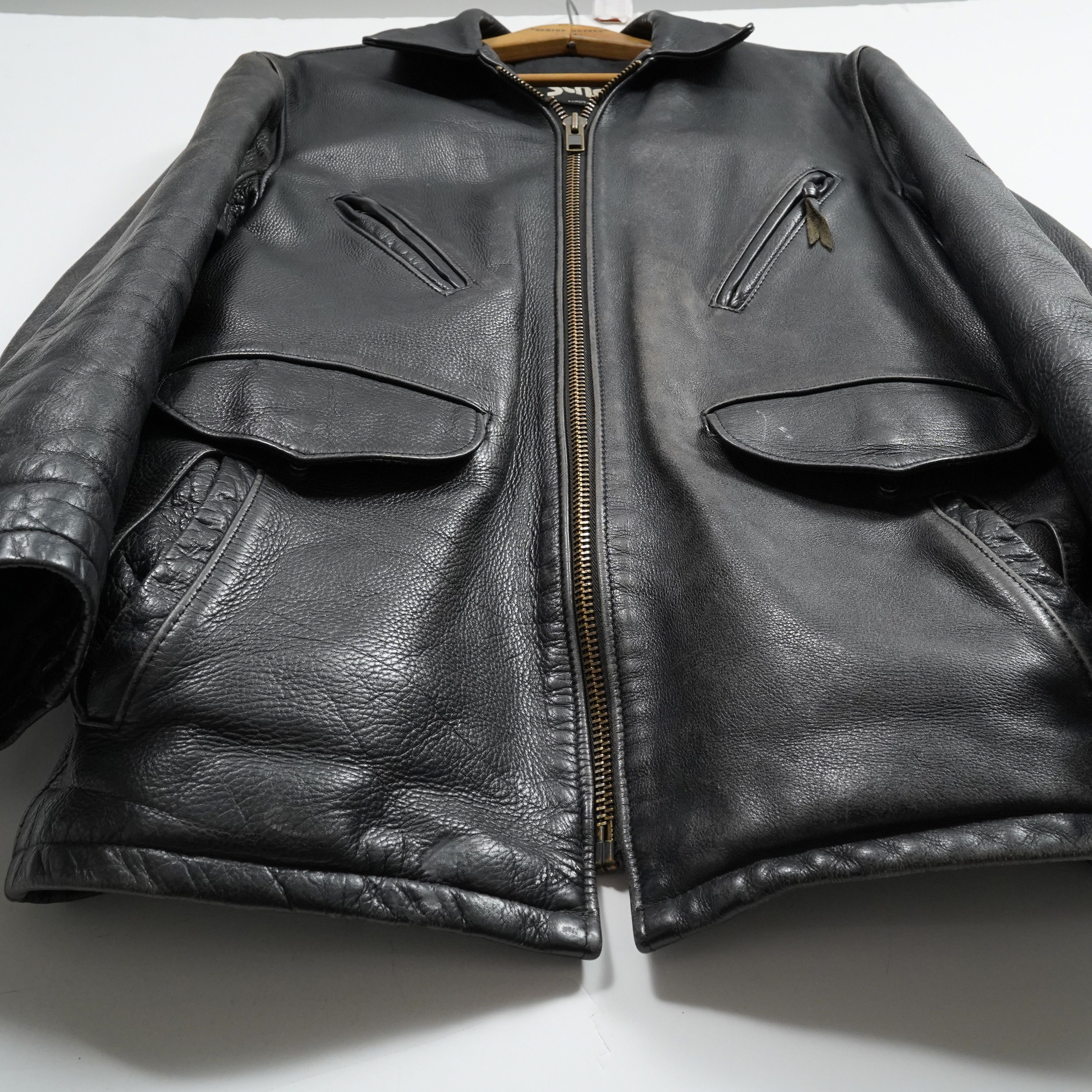 Schott Vintage Schott 685 Leather Car Coat Jacket Black USA Sz 40 Size US M / EU 48-50 / 2 - 11 Thumbnail