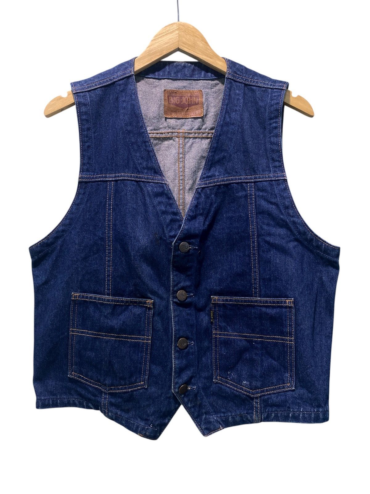 Big John Vintage Big John Denim Sleeveless Sportwear Size US S / EU 44-46 / 1 - 1 Thumbnail
