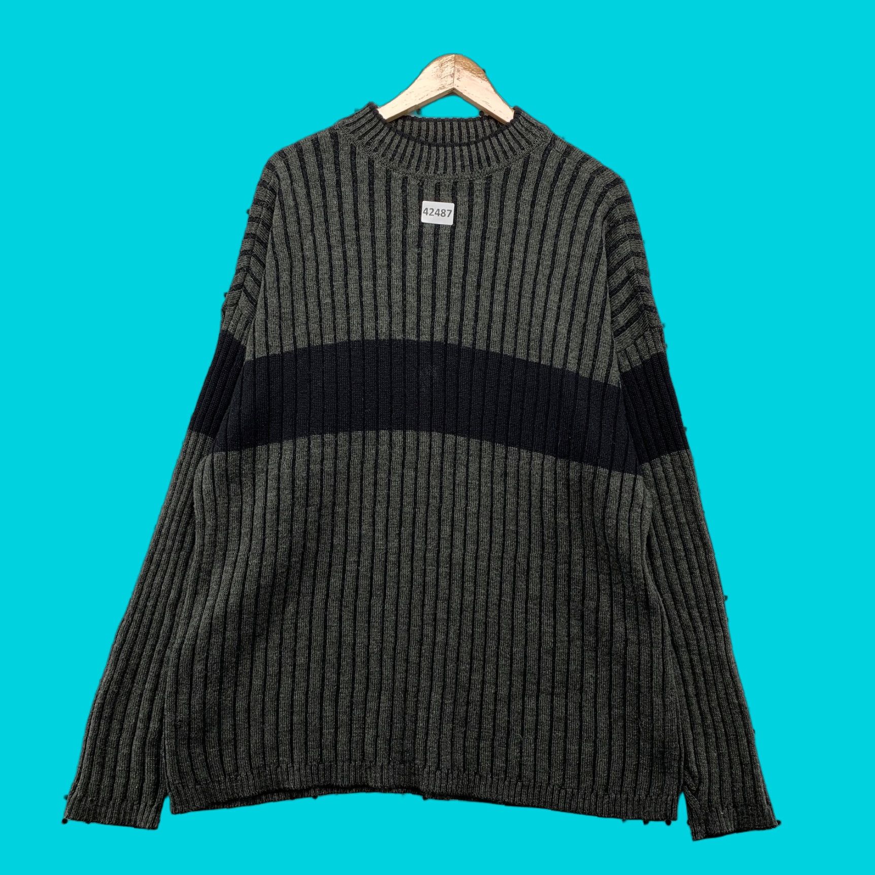 Vintage VINTAGE Bachrach Wool Blend Sweater Gray XXL Crew Neck Pullover Long Sleeve Casual Mens Size US XXL / EU 58 / 5 - 1 Thumbnail