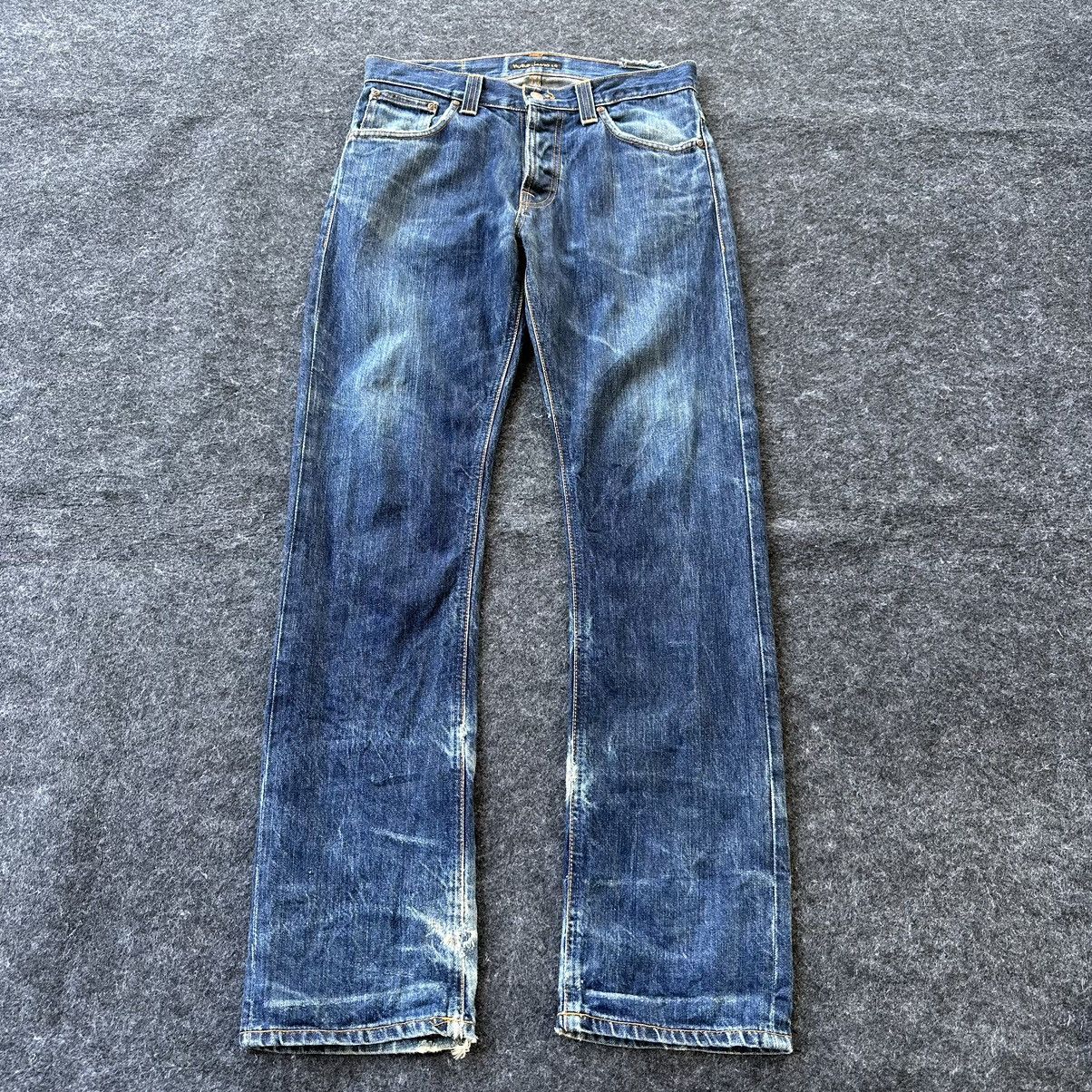 Nudie Jeans Faded Washed Denim Made in Italy D643