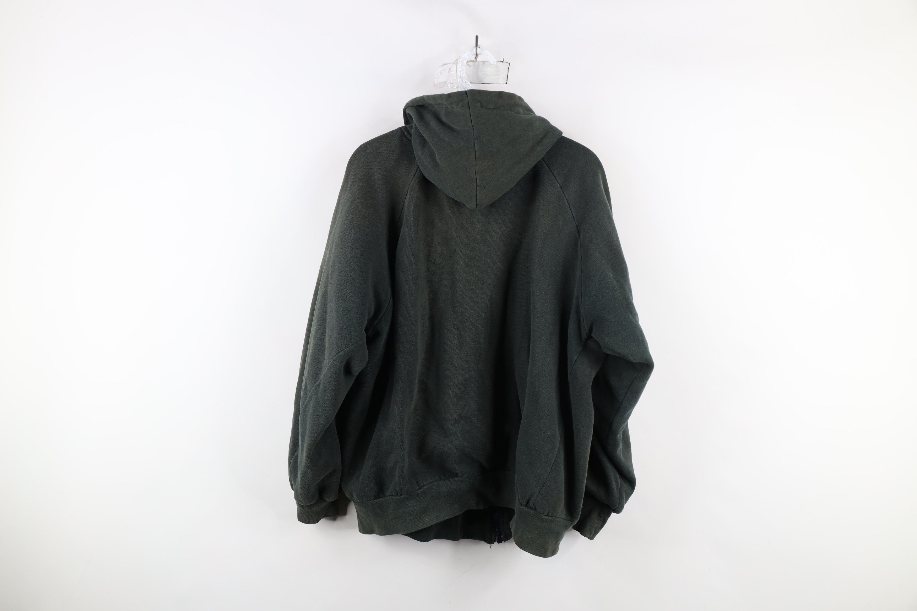 Vintage Vintage 90s Streetwear Blank Reversible Full Zip Hoodie Size US L / EU 52-54 / 3 - 10 Thumbnail