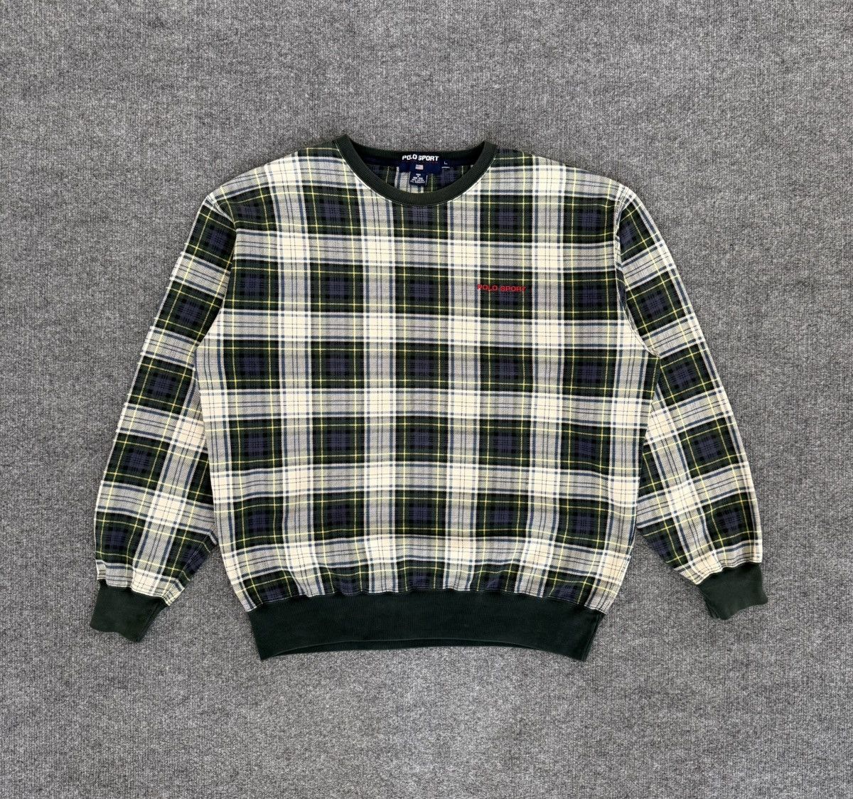 Polo Ralph Lauren Vintage Polo Sport Ralph Lauren Plaid Sweatshirt Size US L / EU 52-54 / 3 - 1 Thumbnail