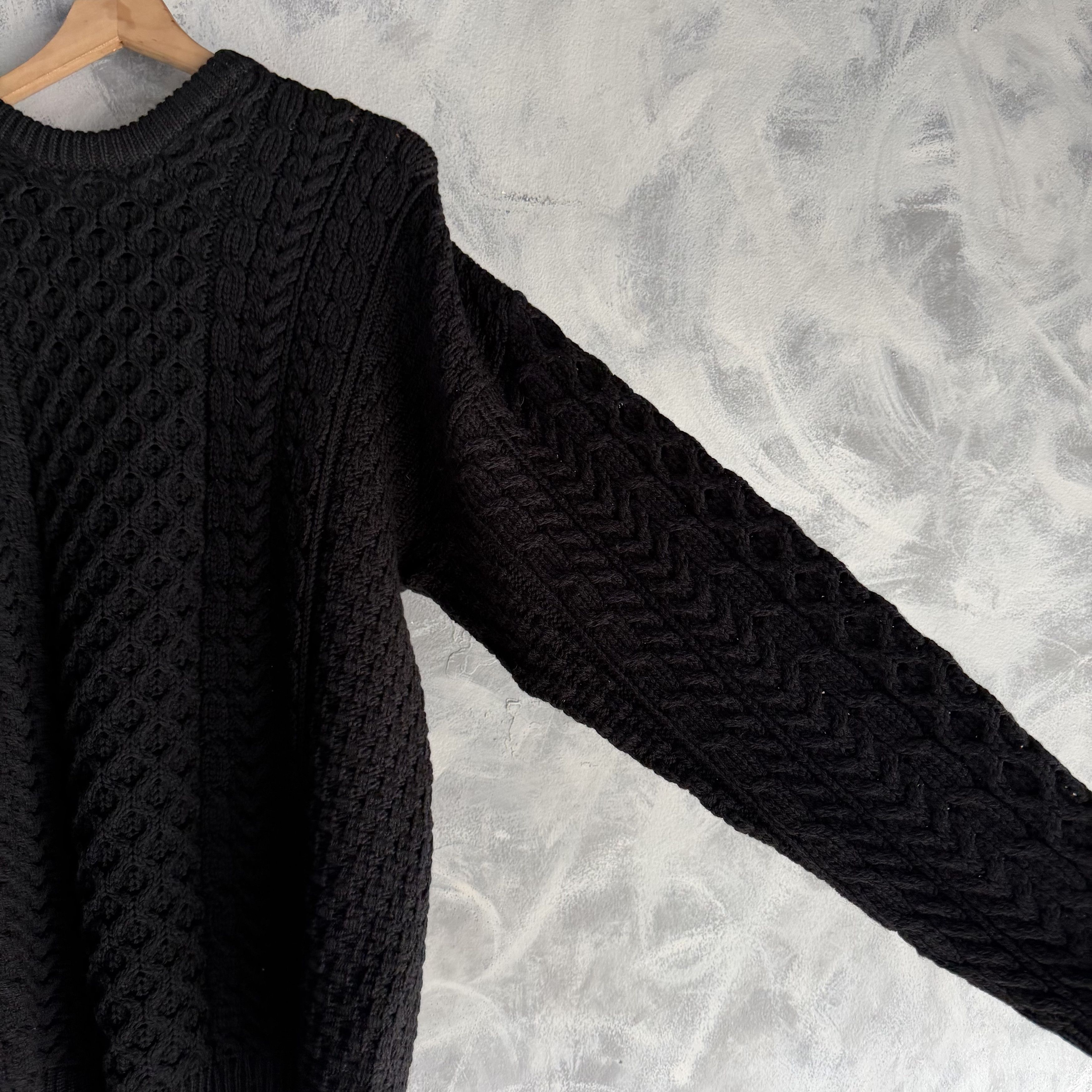 Aran Sweater Market Aran Sweater Market Knit Wool Fisherman Sweater Mens Size US XL / EU 56 / 4 - 3 Thumbnail
