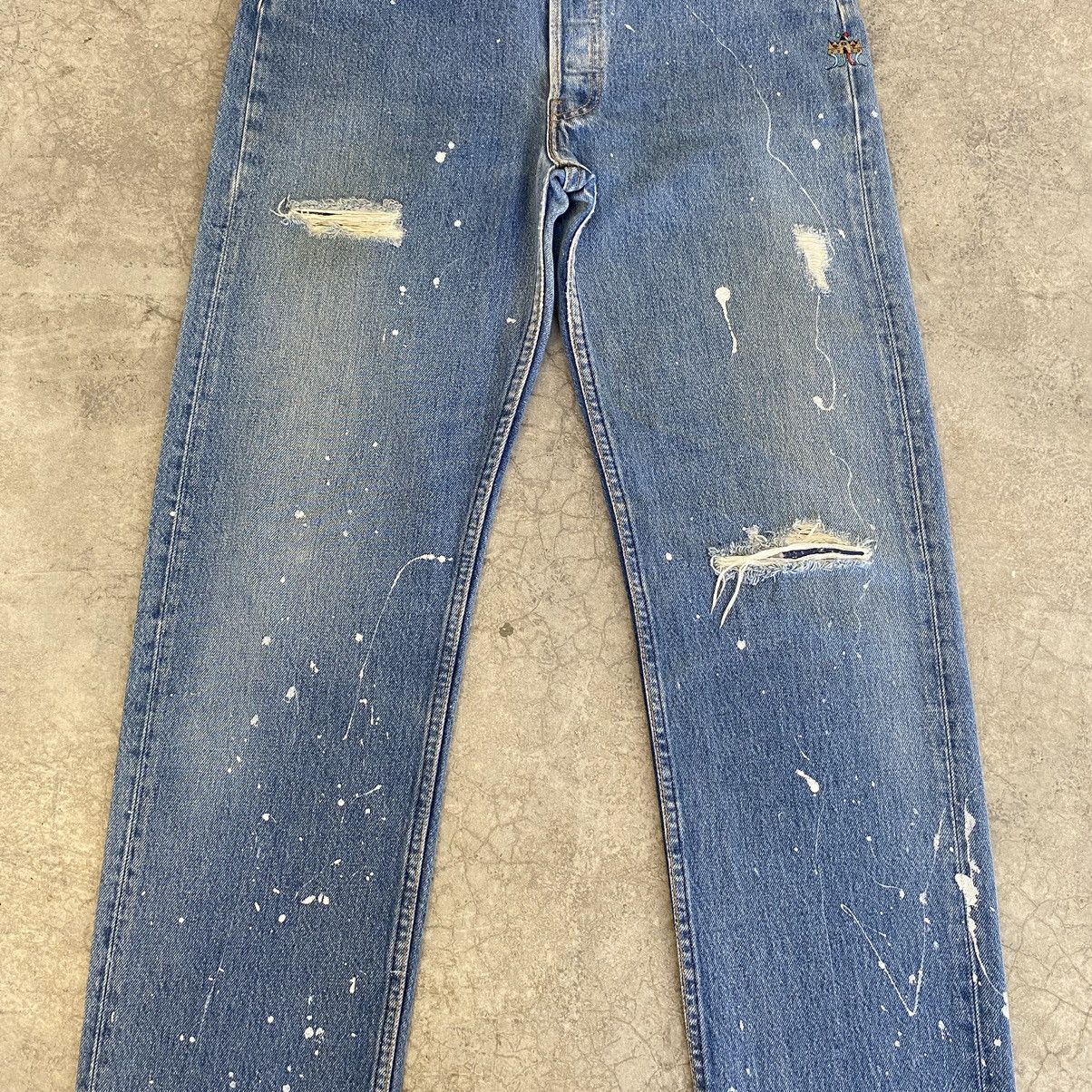Levi's Vintage Late 80’s Levis 501 Distressed Painter Jeans Size US 33 - 5 Thumbnail