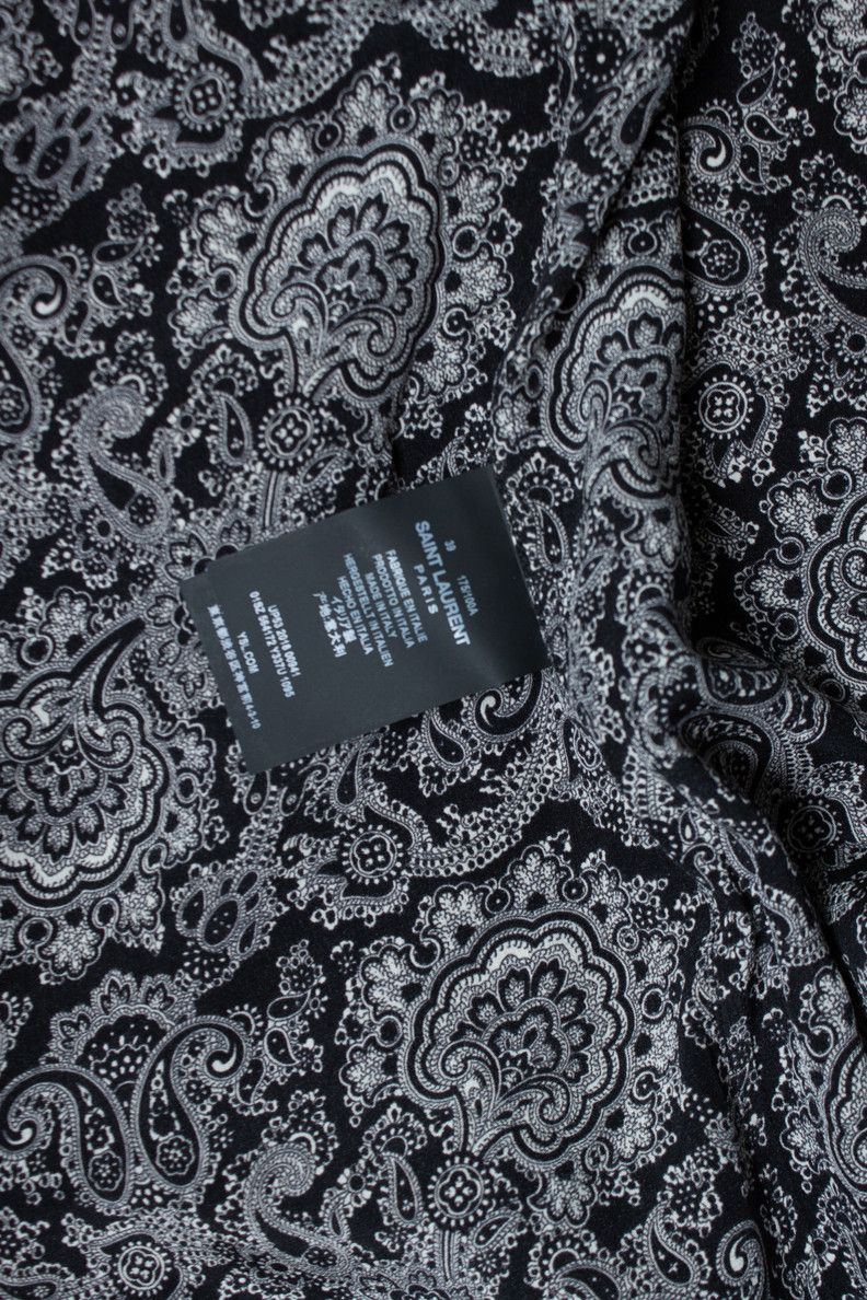 Saint Laurent Paris Saint Laurent, Black paisley printed shirt 2018 Size US S / EU 44-46 / 1 - 5 Thumbnail