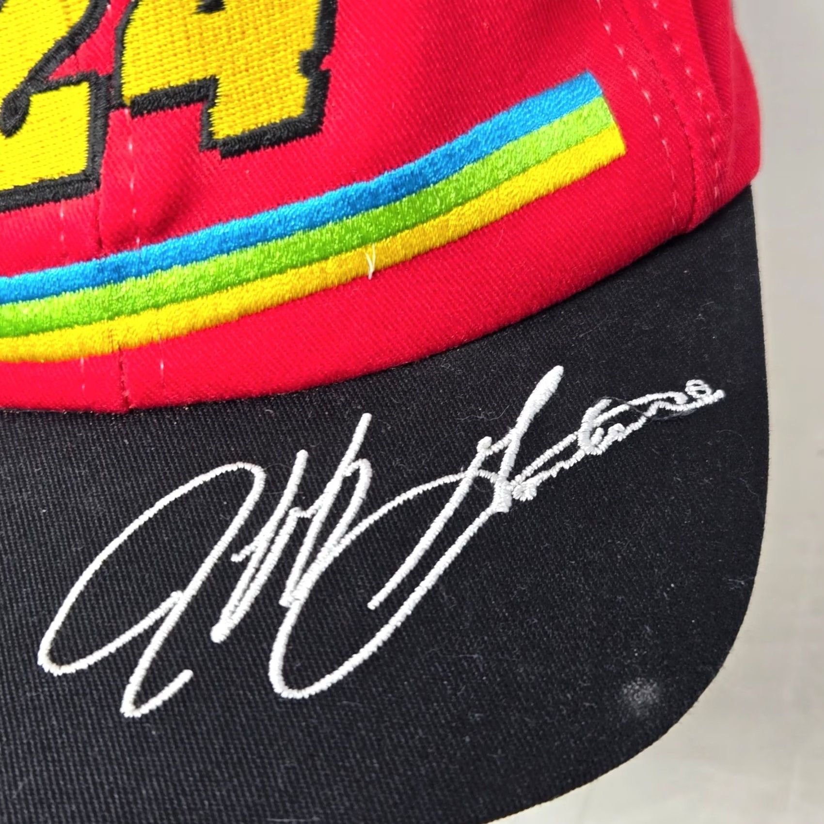 NASCAR VINTAGE Jeff Gordon NASCAR Hat Baseball Cap 1995 Winston Cup Snapback Red Men One Size Size ONE SIZE - 8 Thumbnail