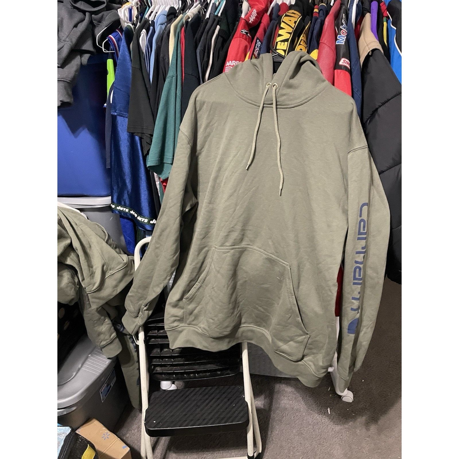 Carhartt Size XL-Carhartt Men's Dusty Olive Midweight Logo Hoodie Size US XL / EU 56 / 4 - 1 Thumbnail