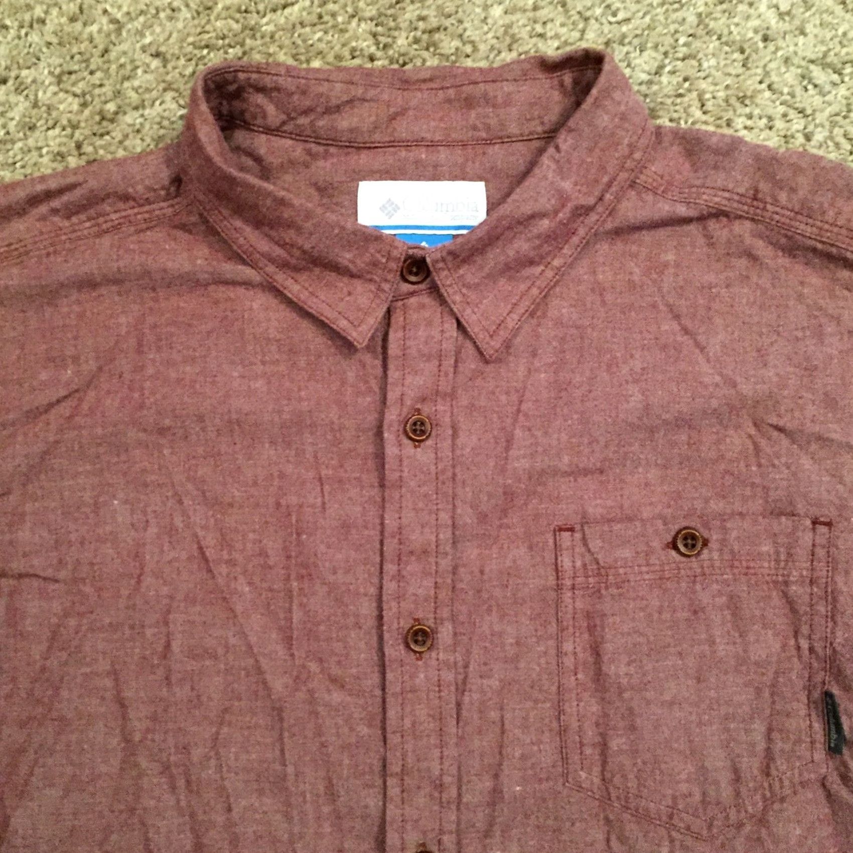 Vintage Columbia Shirt Mens XL Red Long Sleeve Button-Up Shirt Size US XL / EU 56 / 4 - 3 Thumbnail