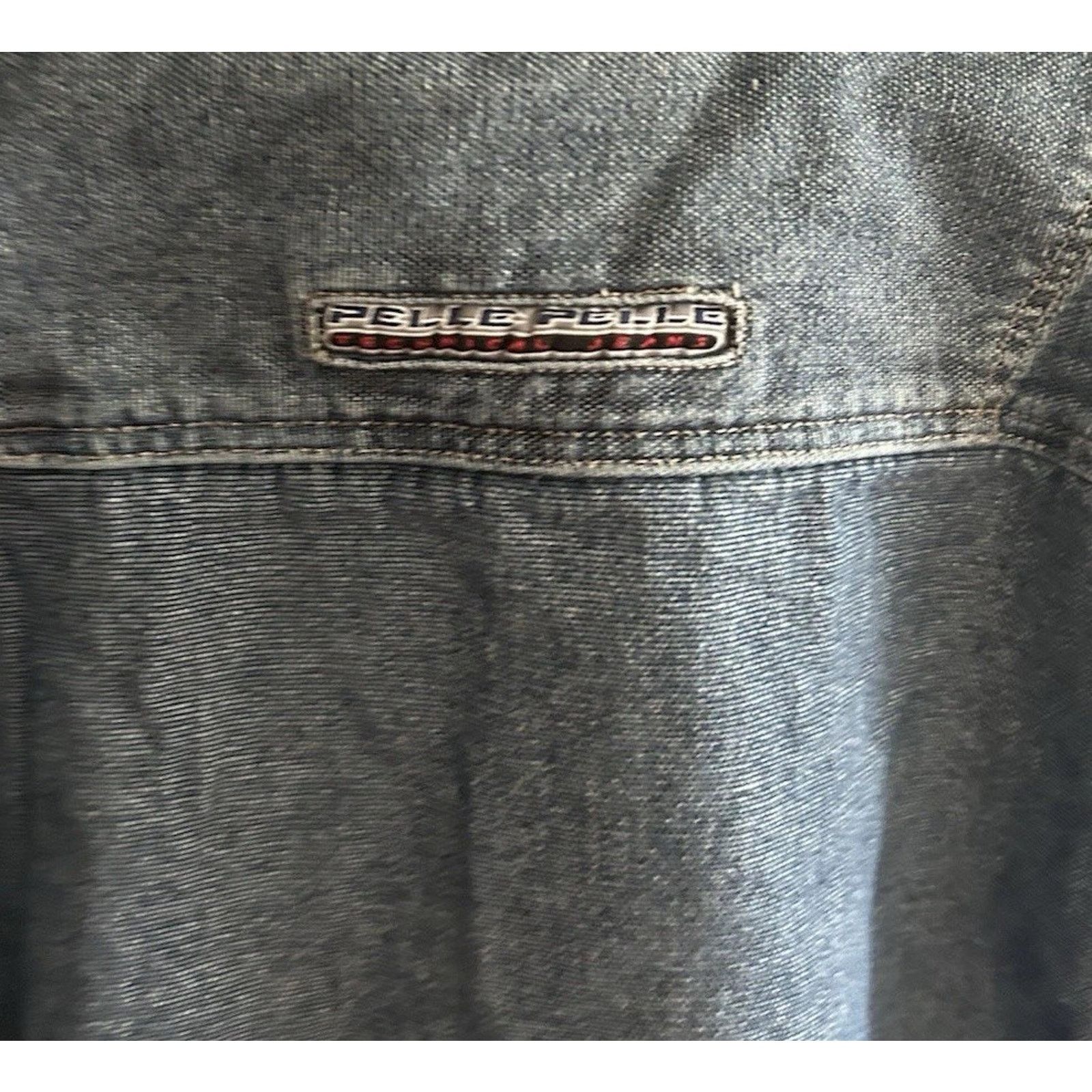 Pelle Pelle PELLE PELLE Marc Buchanan Y2K Denim Jacket XXL Blue Trucker Size US XXL / EU 58 / 5 - 3 Thumbnail