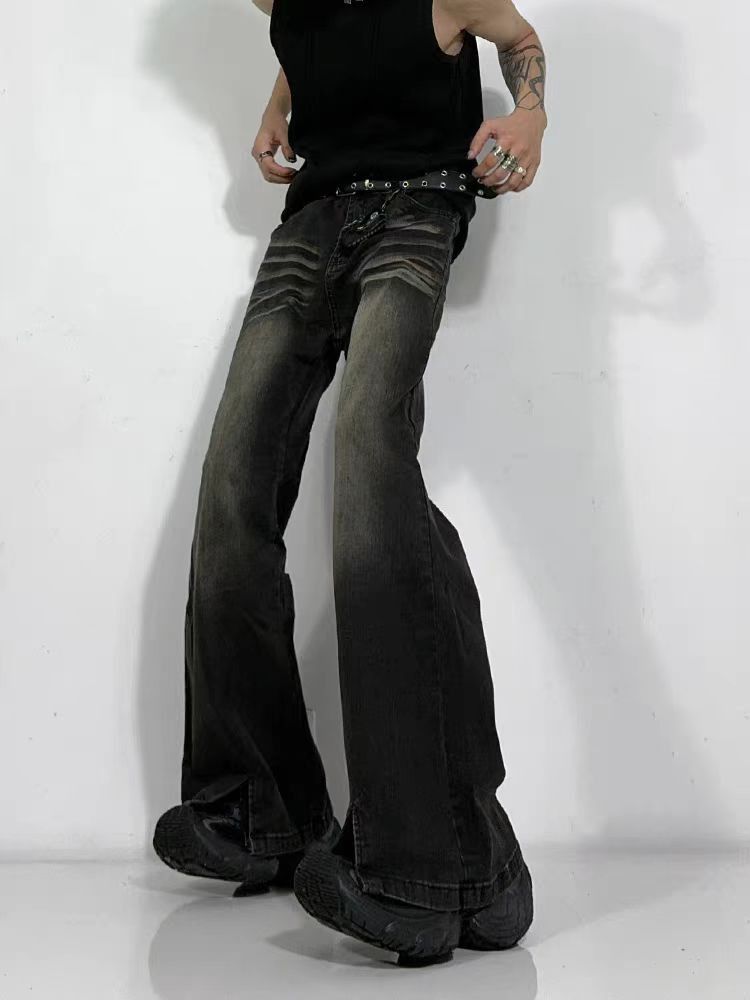 Japanese Brand × Jean High street vintage micro flare baggy jeans Size US 30 / EU 46 - 5 Thumbnail