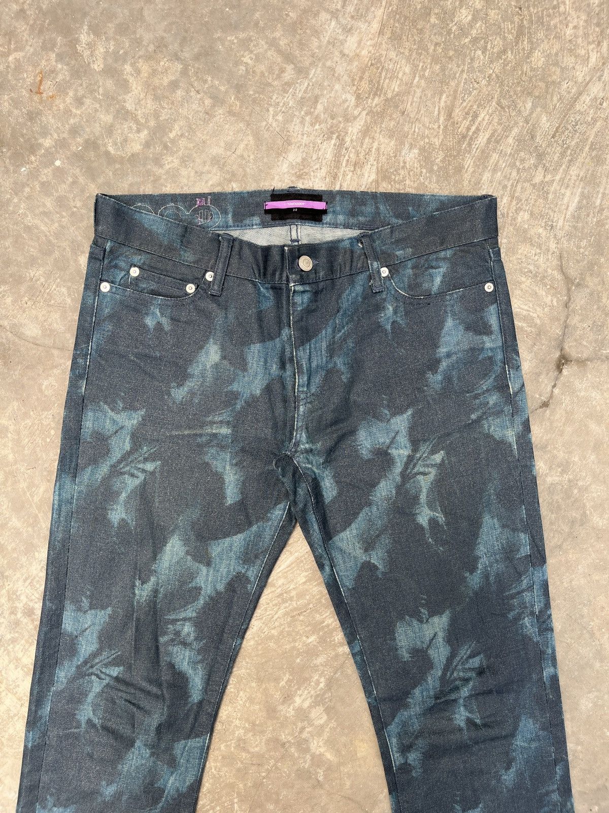 Swagger SAMPLE Swagger Waxed Blue Denim Jeans Size US 31 - 14 Thumbnail
