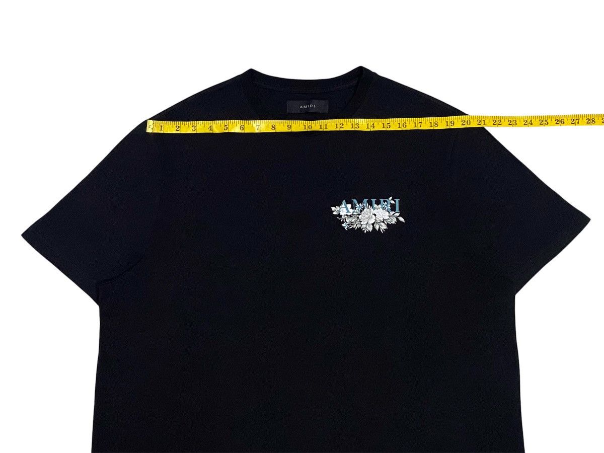 Amiri Amiri Floral Logo Black T-Shirt Size US L / EU 52-54 / 3 - 14 Thumbnail