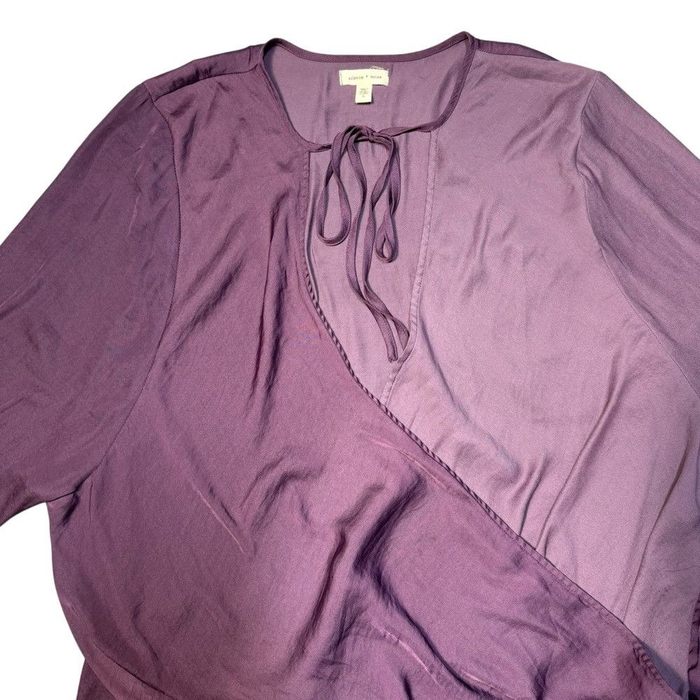 Other Silence + Noise Purple Colorblock Wrap Long Sleeve Tunic Si Size L / US 10 / IT 46 - 9 Thumbnail