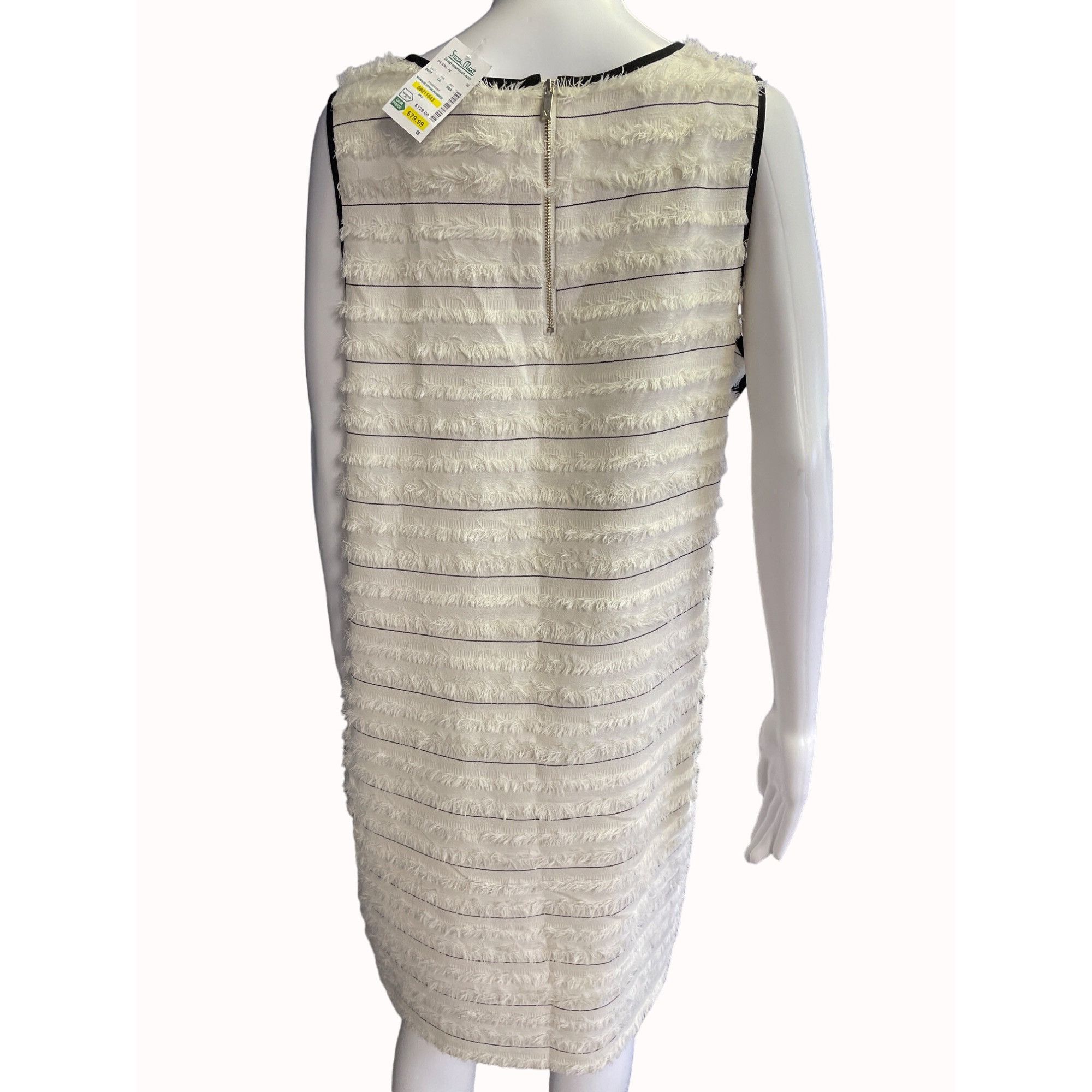 Vince Camuto Vince Camuto Women's Off White/ Black Sleeveless Dress Size Size XXL / US 16-18 / IT 52-54 - 4 Thumbnail
