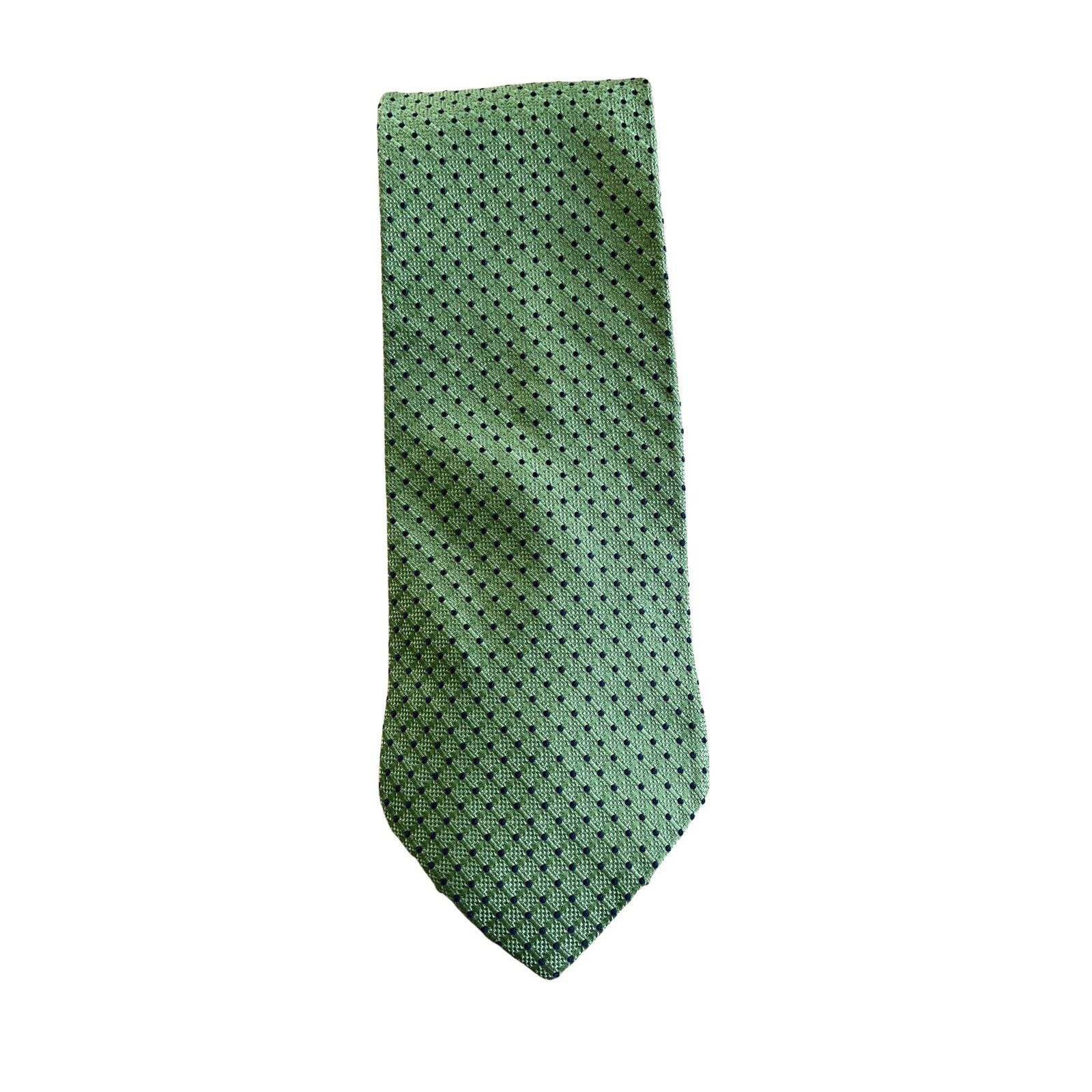 Tommy Hilfiger Vintage Tommy Hilfiger Green 90s Silk Necktie Size ONE SIZE - 1 Thumbnail