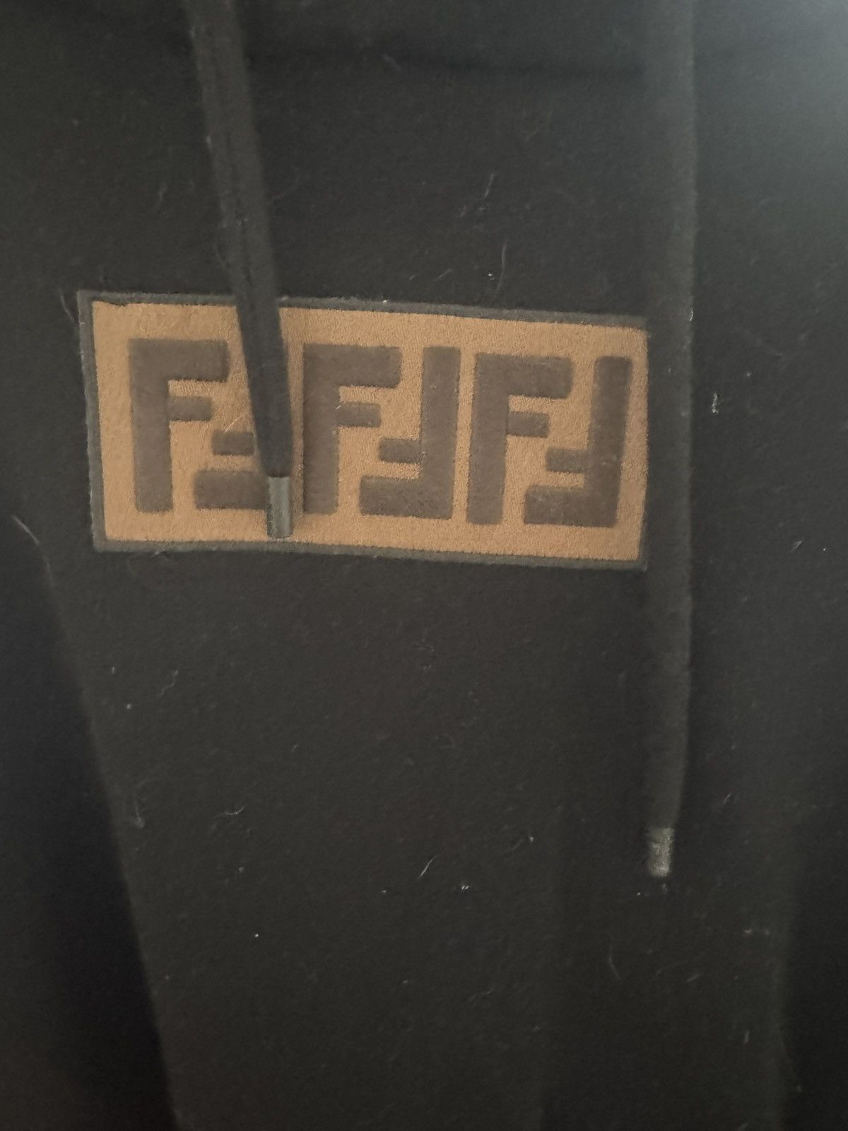 Fendi Fendi Black Hoodie with Brown Logo Size US L / EU 52-54 / 3 - 3 Thumbnail