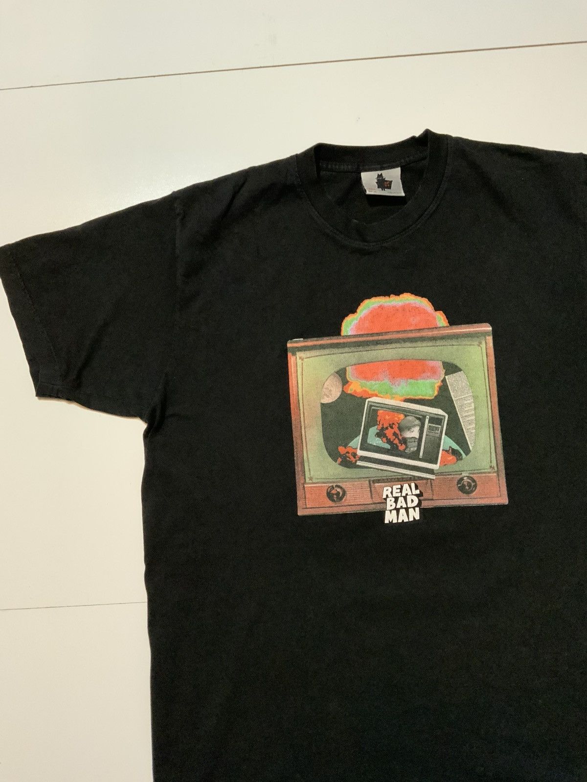 Real Bad Man RBM Real Bad Man Crimewave MFG Television TV Black T-Shirt Size US L / EU 52-54 / 3 - 4 Thumbnail