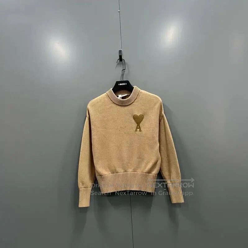 AMI AMI Khaki Wool Long Sleeve Pullover Sweater . Size S / US 4 / IT 40 - 1 Thumbnail